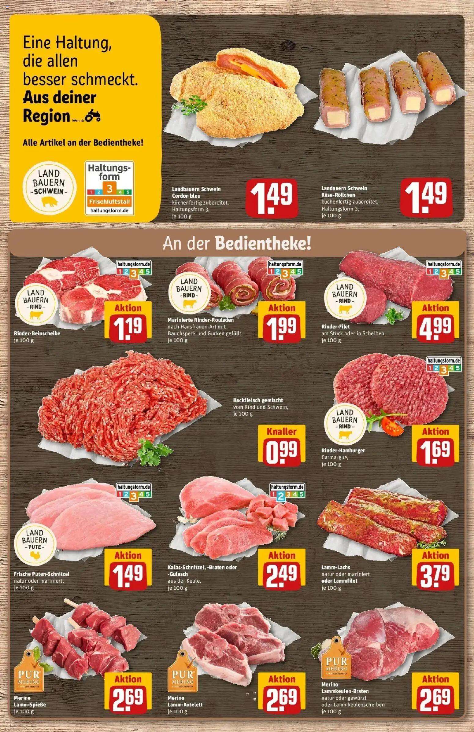 REWE Prospekt ab 28.09.2026 zum Blättern » Angebote | Seite: 16 | Produkte: Rinderrouladen, Rinderfilet, Gulasch, Gurken
