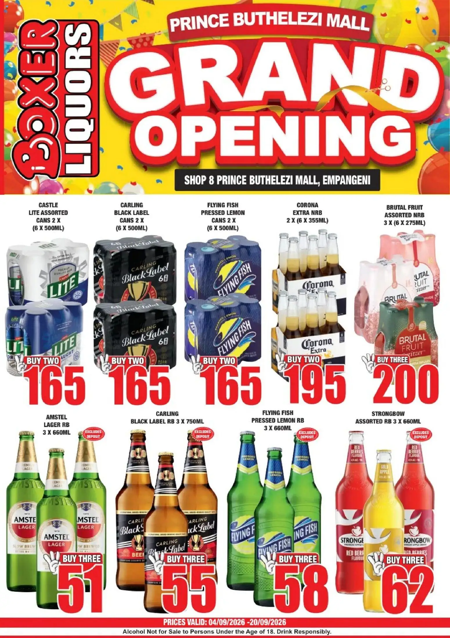 New Boxer catalogue – valid from 04/09/2026 | Page: 1 | Products: Alcohol, Beer, Fish, Lemon