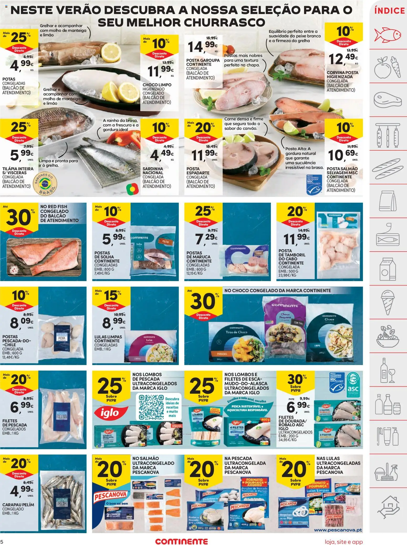 Continente folheto │ válido de 07/07/2026 | Página: 7 | Produtos: Dourada, Cabo, Lulas, Peixe