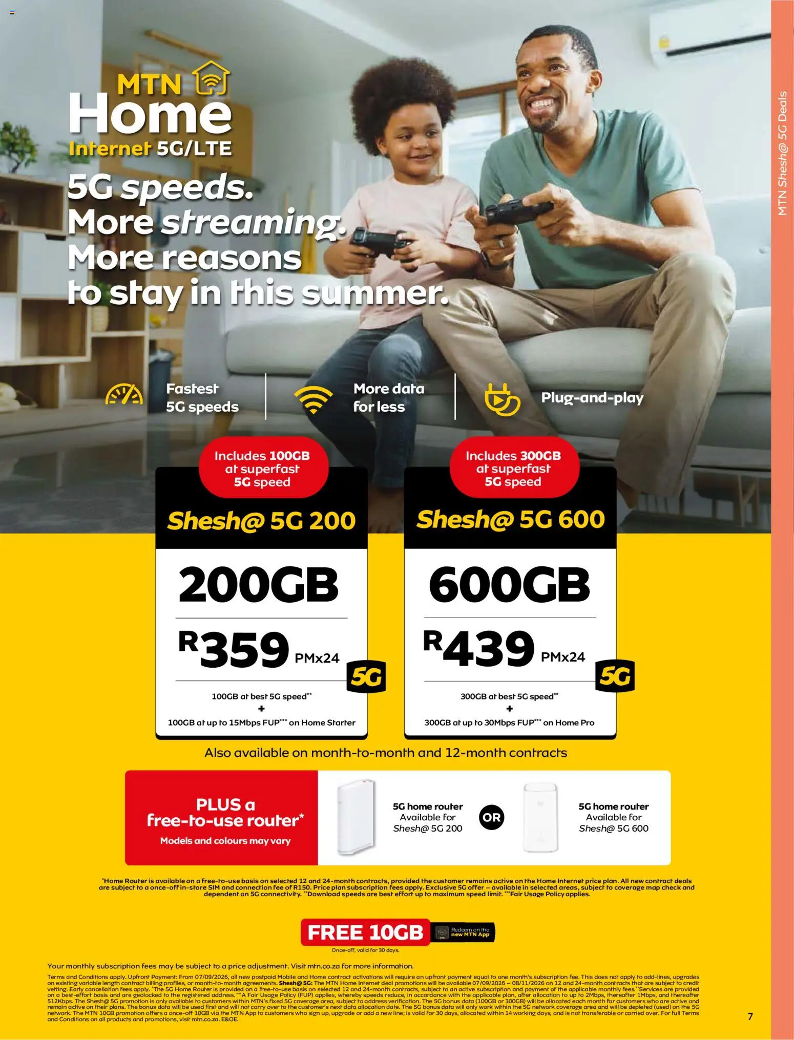 New MTN catalogue – valid from 07/10/2026 | Page: 7 | Products: Data, Sim, Router