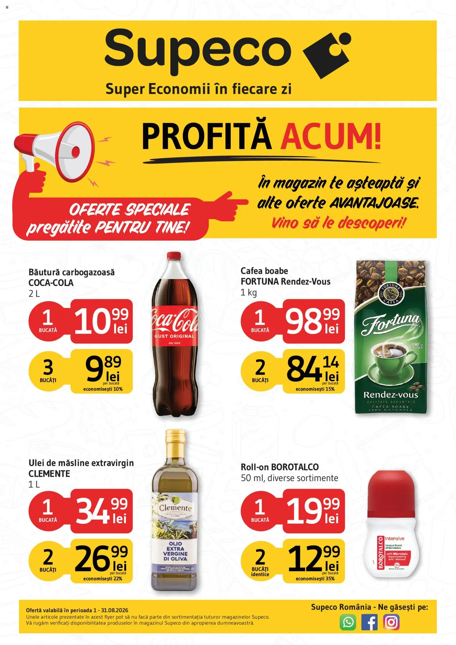 Noul catalog Supeco – valabil de la 01.08.2026 | Pagină: 1 | Produse: Măsline, Ulei, Cafea