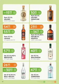 Pogląd oferty "Eurocash gazetka - Katalog Alkoholowy" - ważna od 01.06.2026 | Strona: 47 | Produkty: Beefeater, Rum, Gin