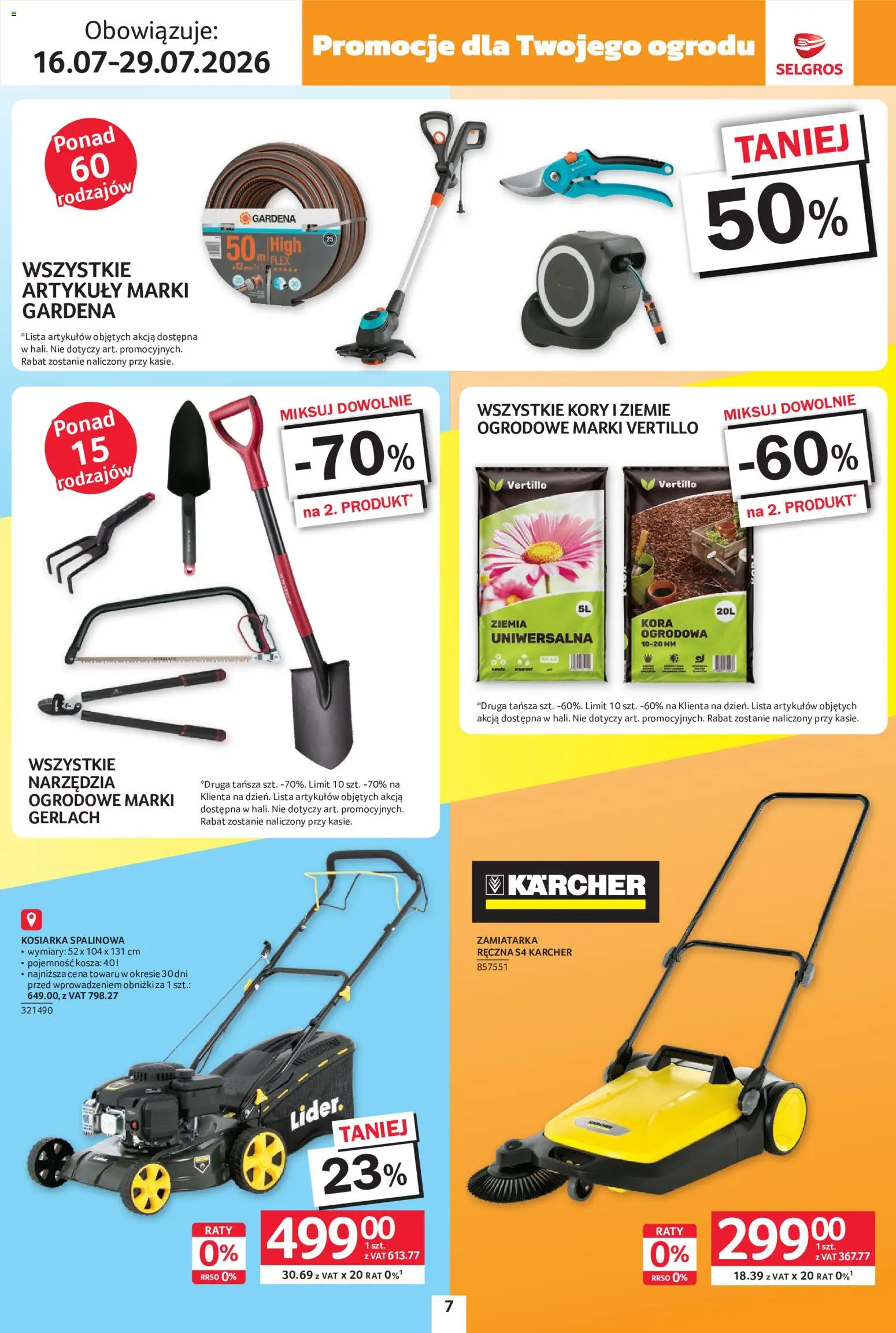 Selgros cash&carry gazetka - Black Weeks od 16.07.2026 | Strona: 7 | Produkty: Kosiarka, Ziemia