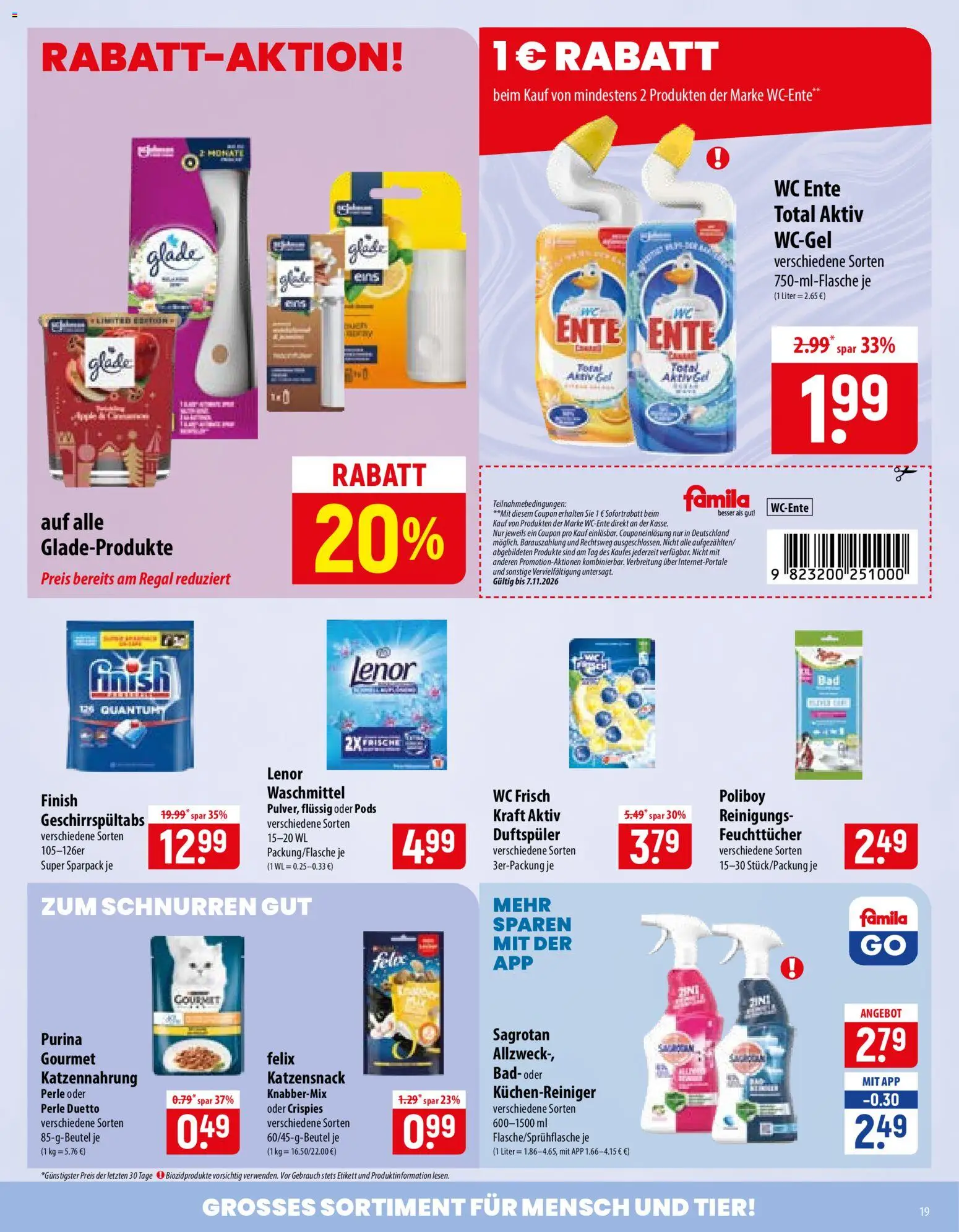 Famila Prospekt – gültig ab 02.11.2026 | Seite: 19 | Produkte: Regal, Bad, Finish, Wc frisch