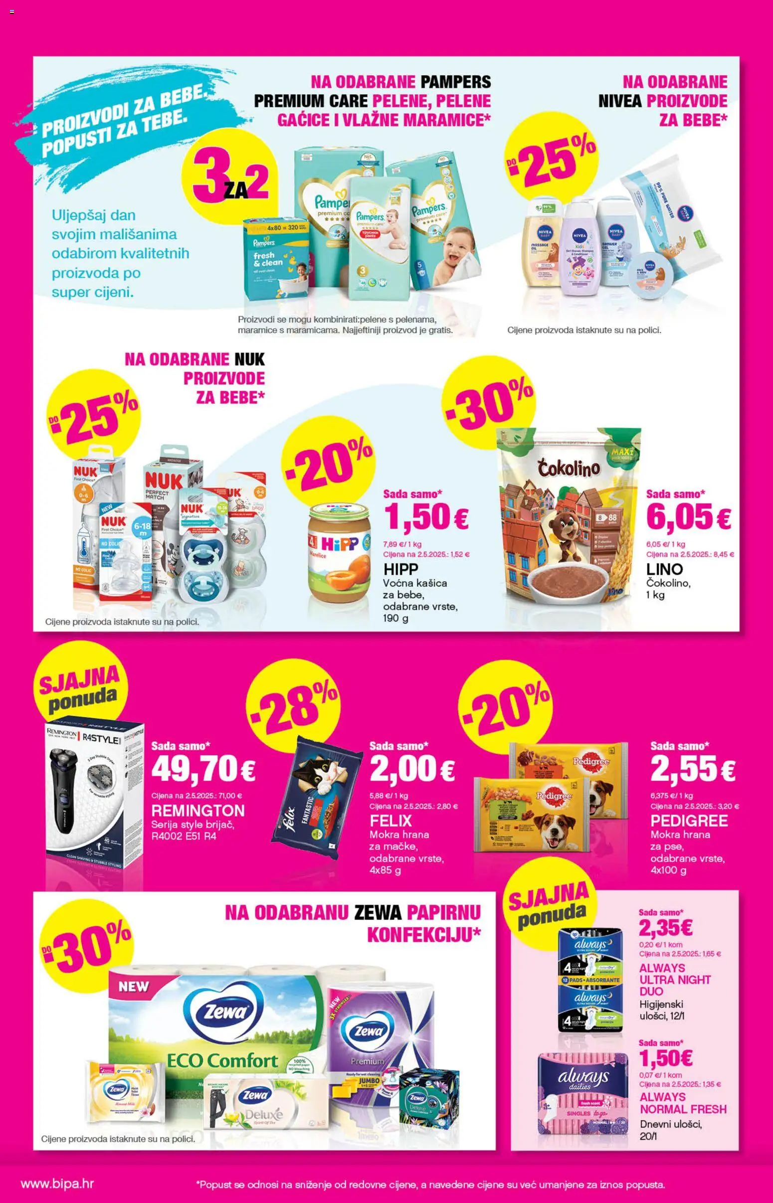 Bipa katalog | vrijedi od 28.05.2026 | Stranica: 26 | Proizvodi: Vlažne maramice, Zewa, Nivea, Pampers