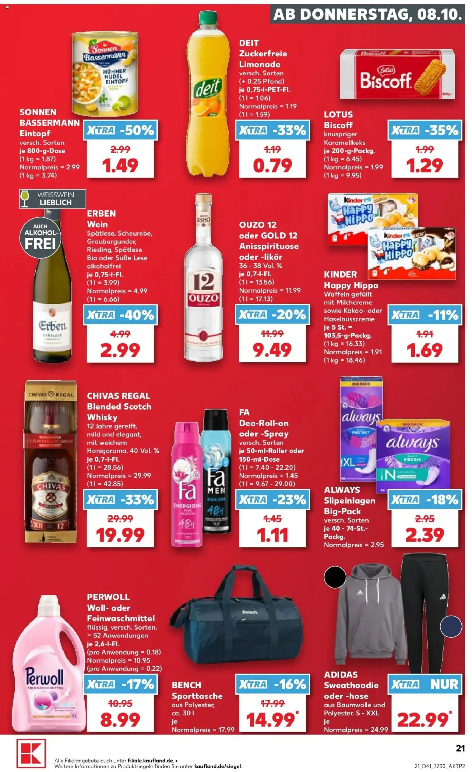 Prospekt Kaufland ab 05.10.2026 » Angebote Online zum Blättern | Seite: 31 | Produkte: Ouzo, Weißwein, Alkohol, Hose