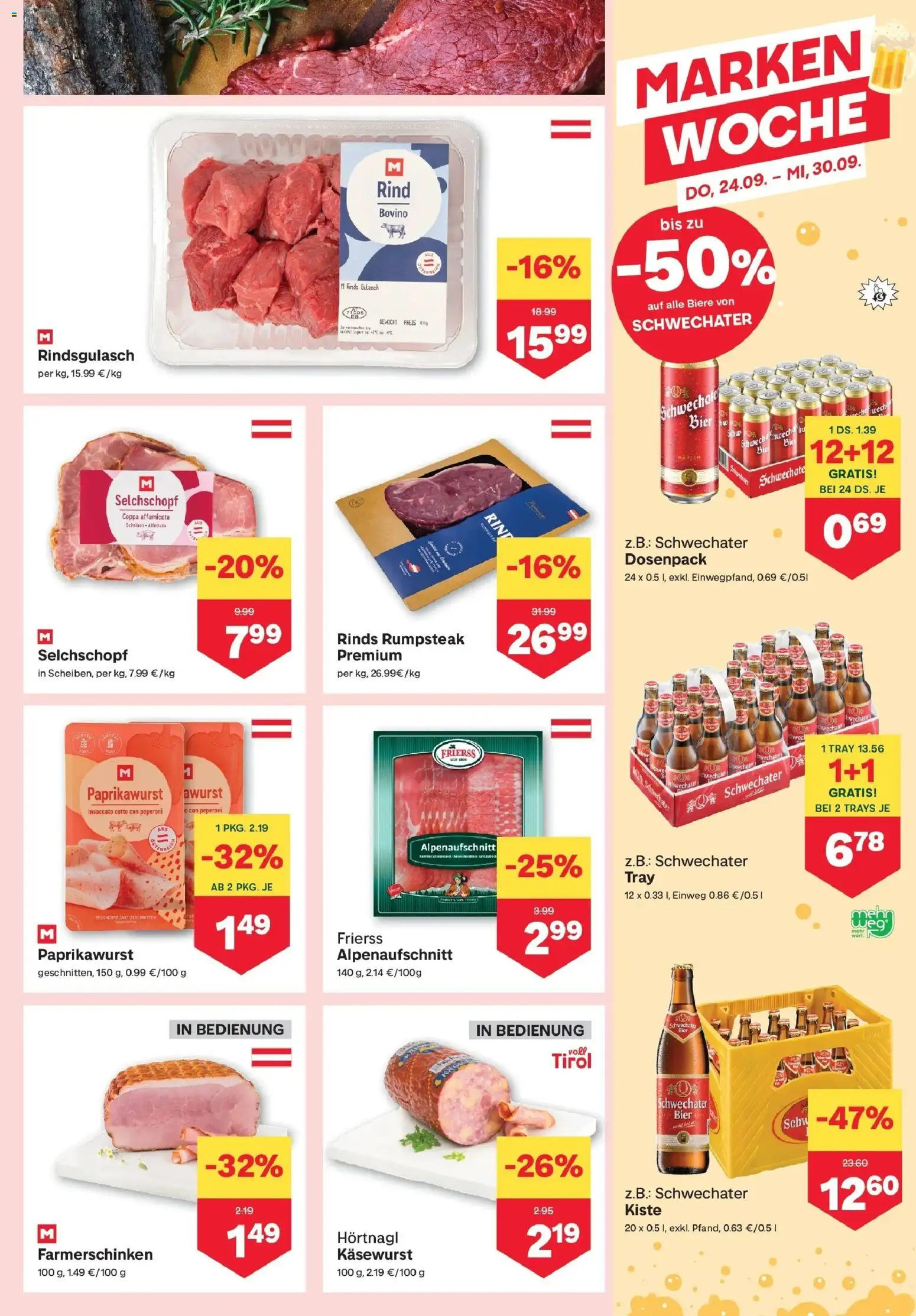 MPREIS Velden von 24.09.2026 - Aktuelle Angebote | Seite: 3 | Produkte: Gewicht, Bier