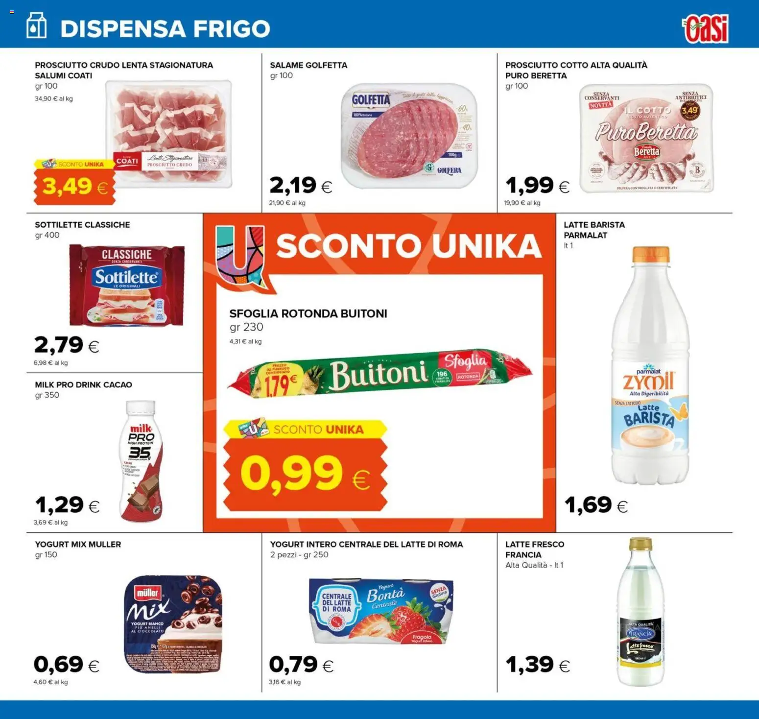 Volantino Oasi del 14/09/2026 | Pagina: 11 | Prodotti: Yogurt, Salame, Yogurt bianco, Senza lattosio