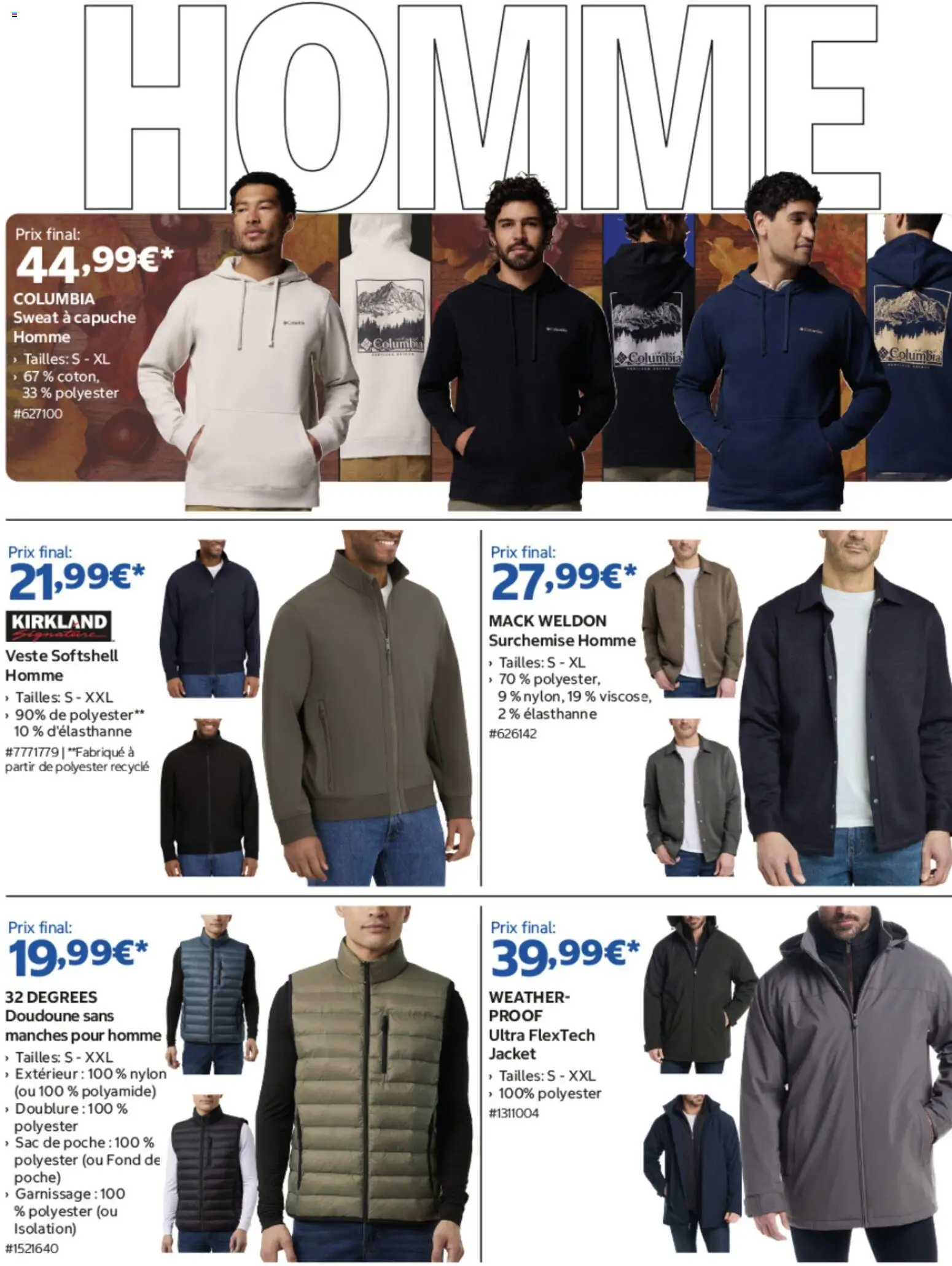 {H1} | Page: 4 | Produits: Sac, Sweat à capuche homme, Veste, Doudoune