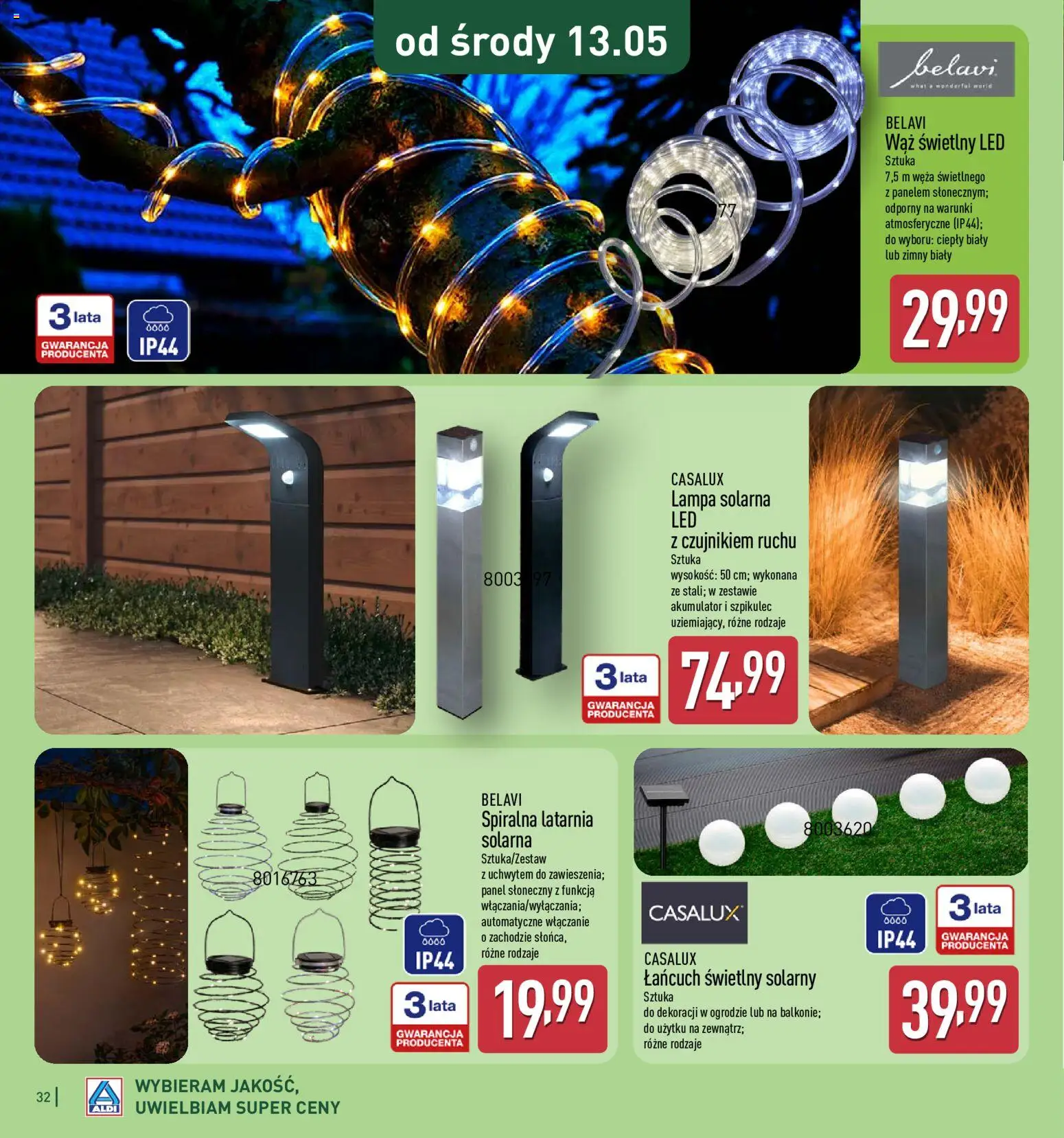 Aldi Gazetka - Katalog ogrodowy od 25.02.2026 | Strona: 32 | Produkty: Lampa solarna, Lampa