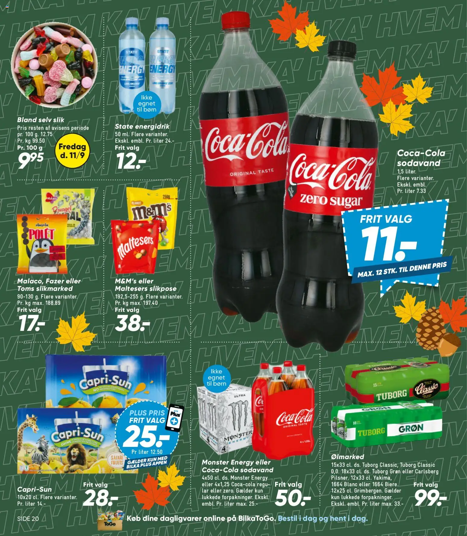 Bilka tilbudsavis – gyldig fra 11/09/2026 | Side: 27 | Produkter: Coca Cola, Slik, Sodavand, Cola