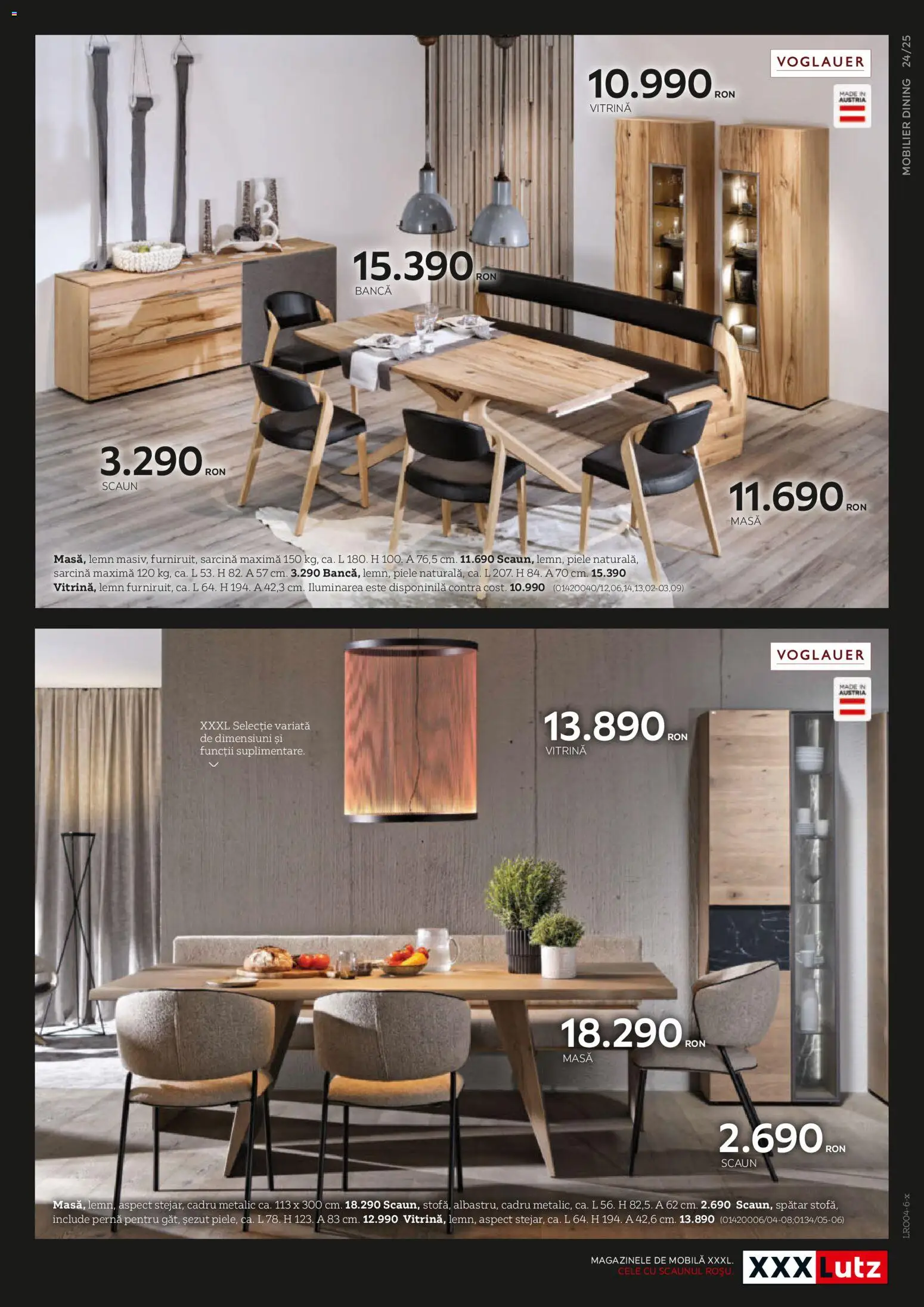 Noul catalog XXXLutz – valabil de la 14.05.2026 | Pagină: 25 | Produse: Pernă, Masă, Scaun, Vitrină