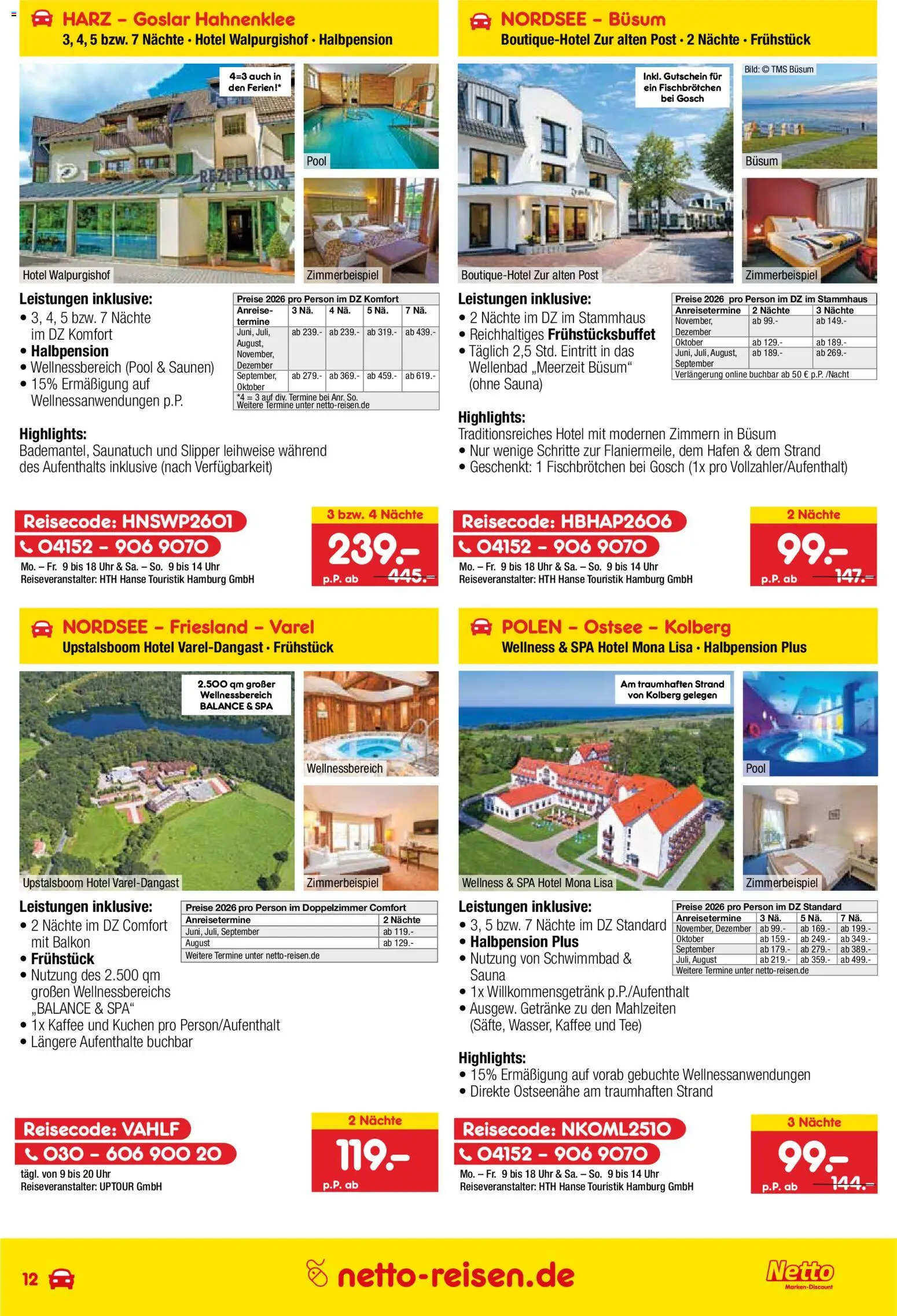 Netto Reisen Prospekt 	 – gültig ab 28.05.2026 | Seite: 12