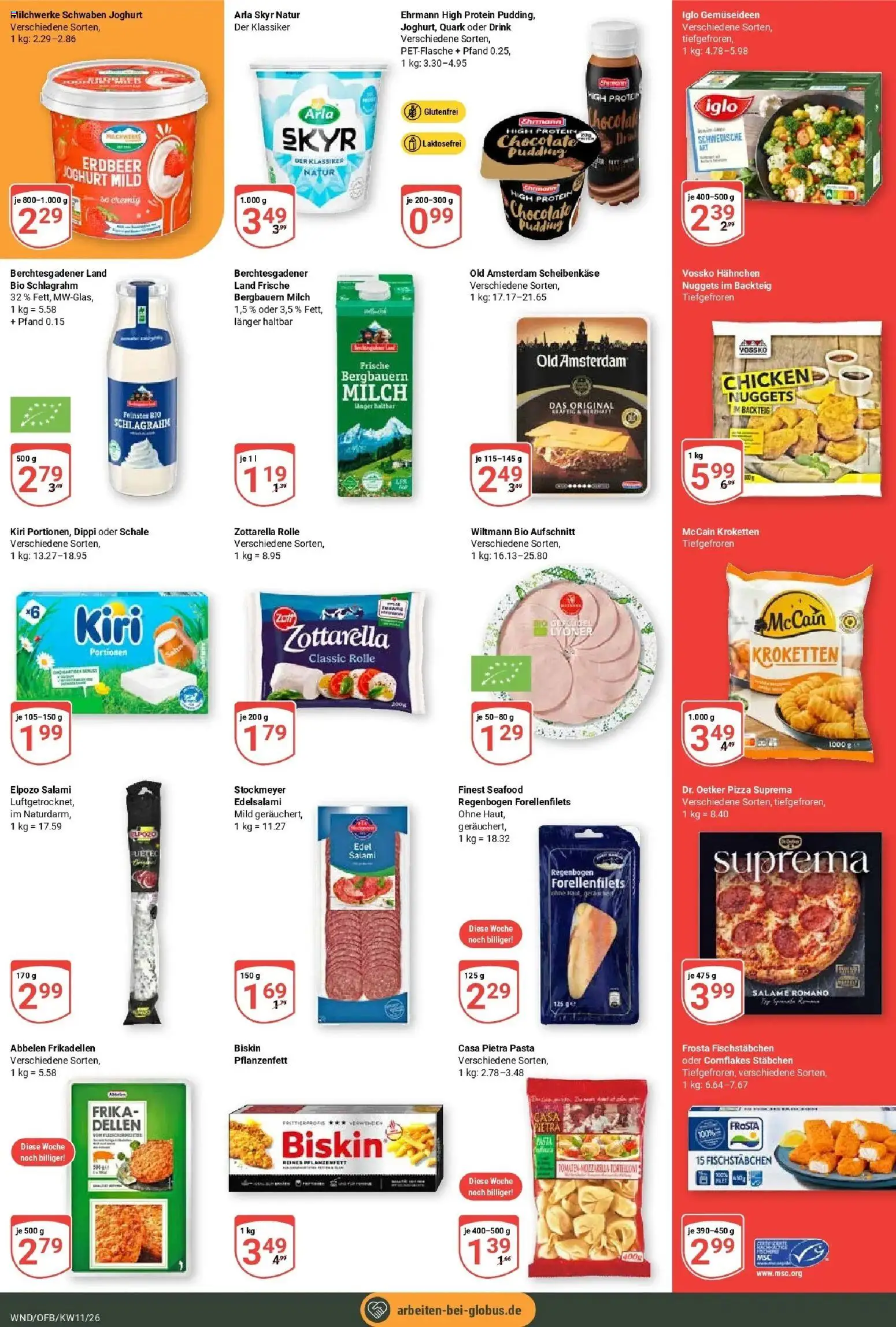Globus prospekt St. Wendel	 – gültig ab 09.03.2026 | Seite: 5 | Produkte: Quark, Milch, Frosta, Arla skyr