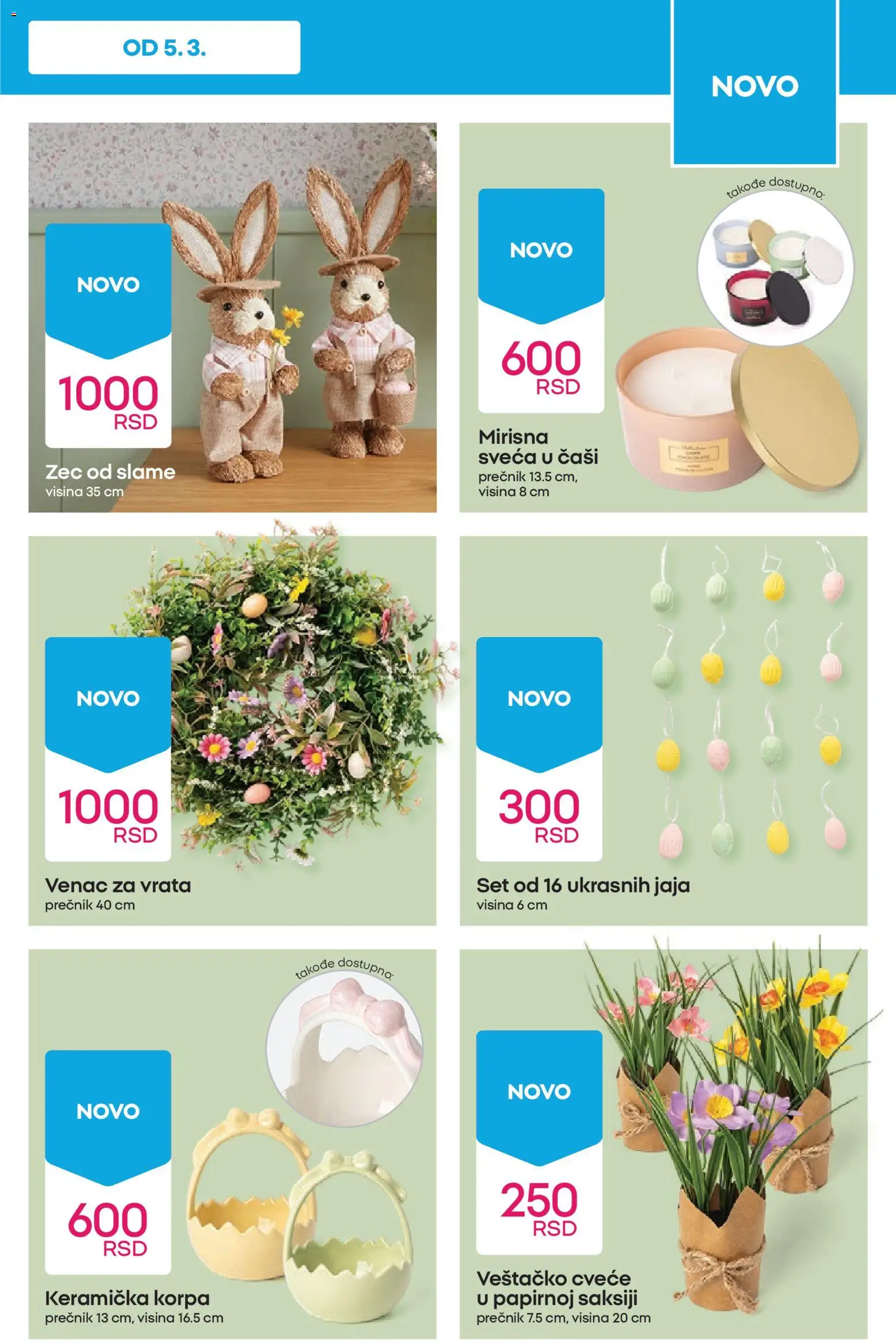 Pepco katalog - važi od 05.03.2026 | Strana: 9 | Proizvode: Vrata, Korpa, Jaja, Cvece