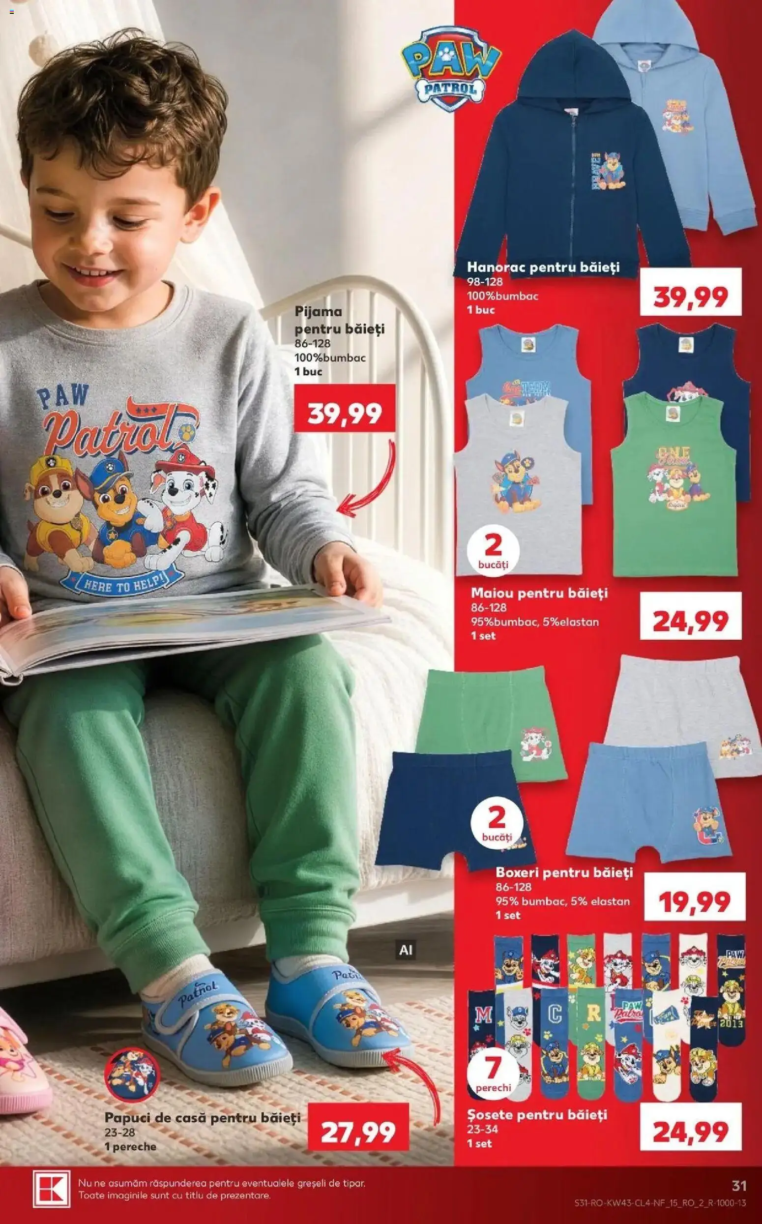 Kaufland Zalau 21.10.2026 - Revista si Oferta | Pagină: 31 | Produse: Maiou, Boxeri, Hanorac, Papuci