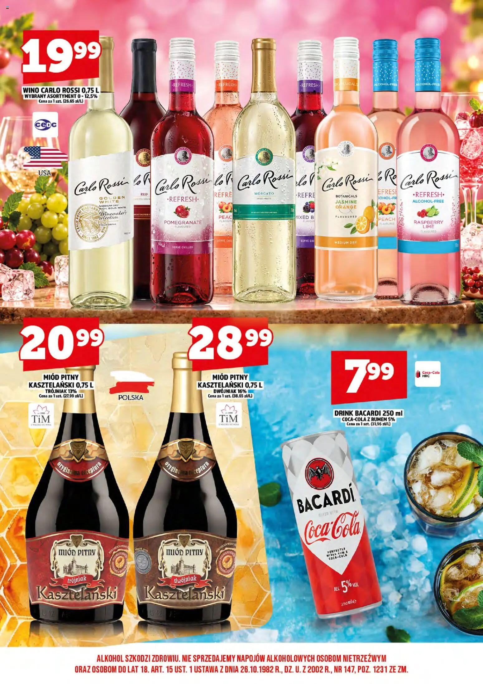 Topaz gazetka alkoholowa od 01.11.2026 | Strona: 14 | Produkty: Chia, Bacardi, Wino, Alkohol