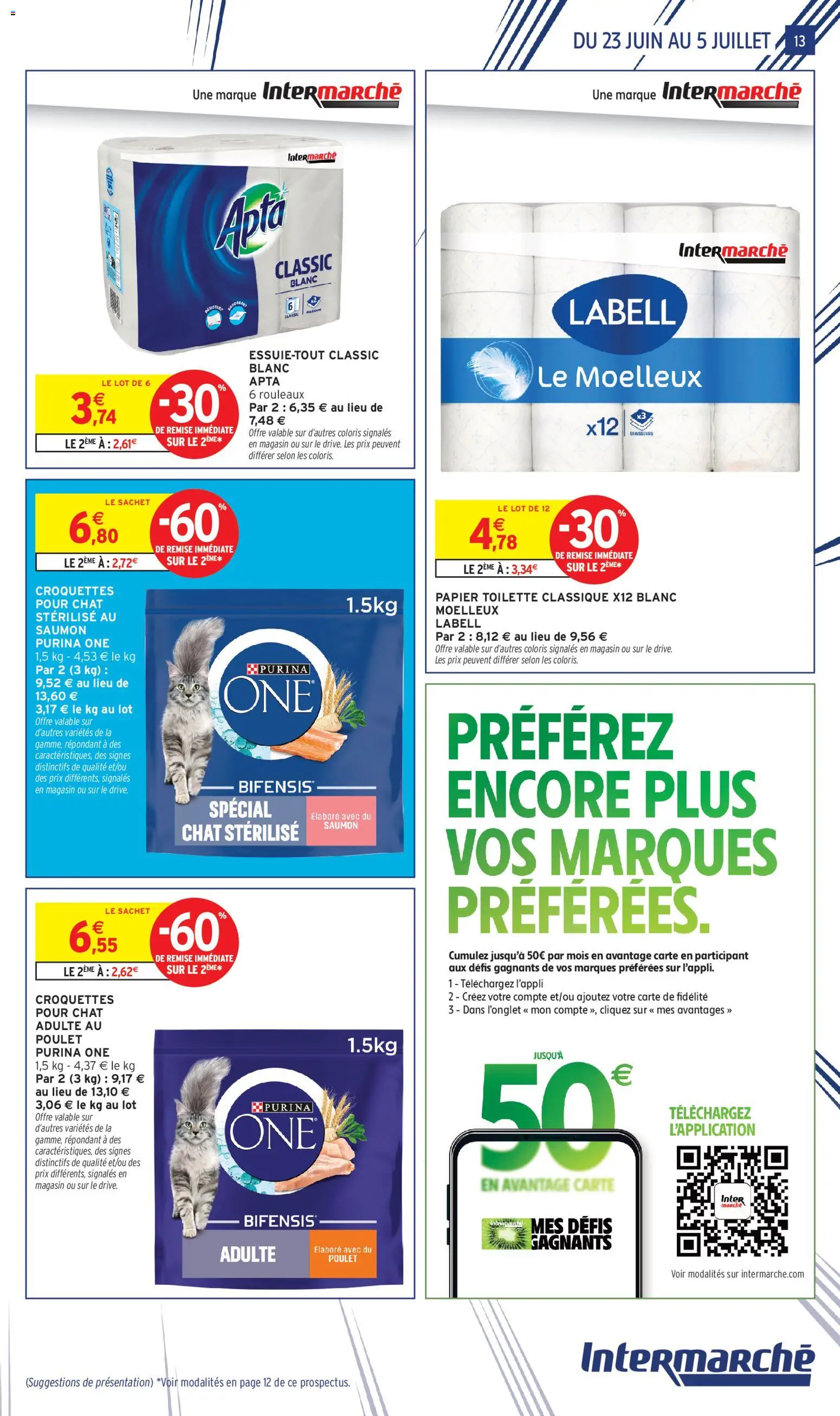 {H1} | Page: 13 | Produits: Essuie-tout, Papier toilette, Croquettes pour chat, Saumon