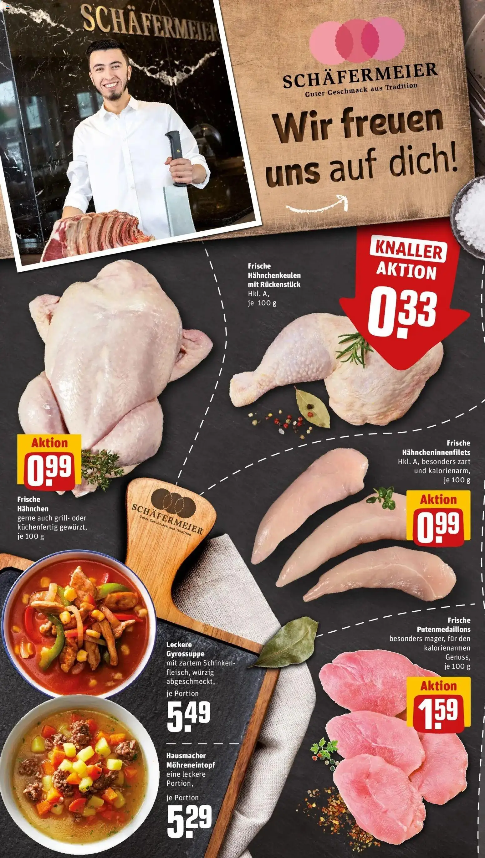 REWE Prospekt ab 21.09.2026 zum Blättern » Angebote | Seite: 8 | Produkte: Grill, Hahnchen, Schinken