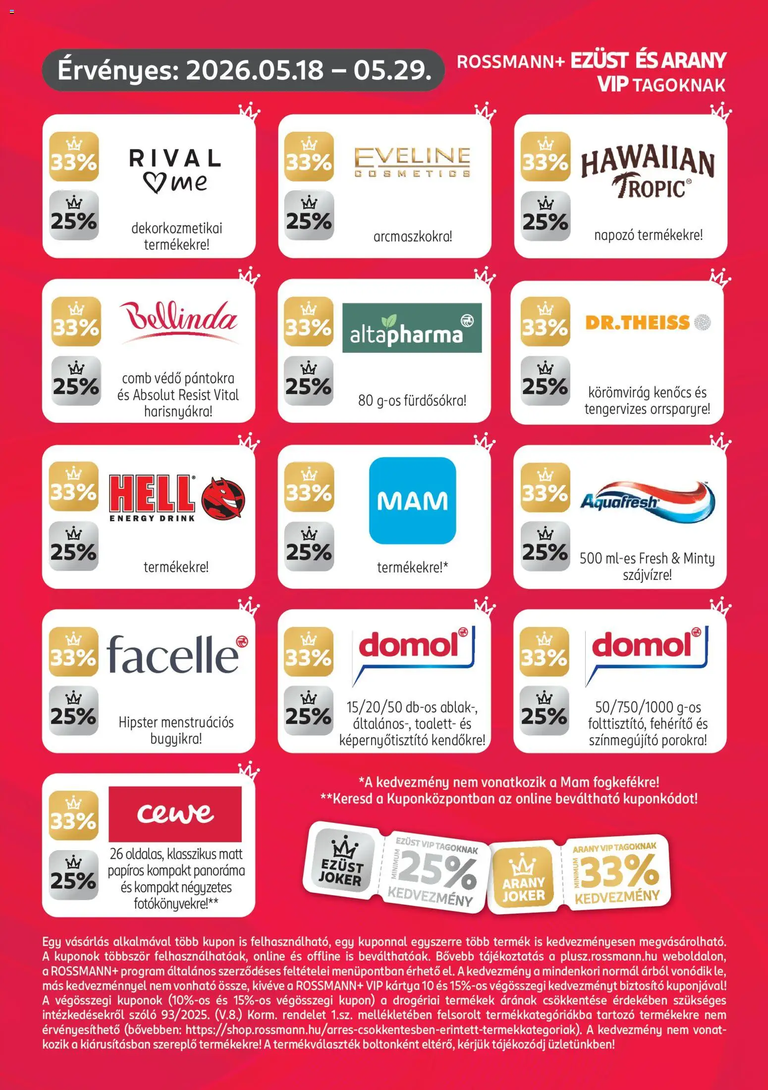 Rossmann akciós ujság - amely érvényes a következő dátumtól: 18.05.2026 | Oldal: 3 | Termékek: Szőlő, Ablak
