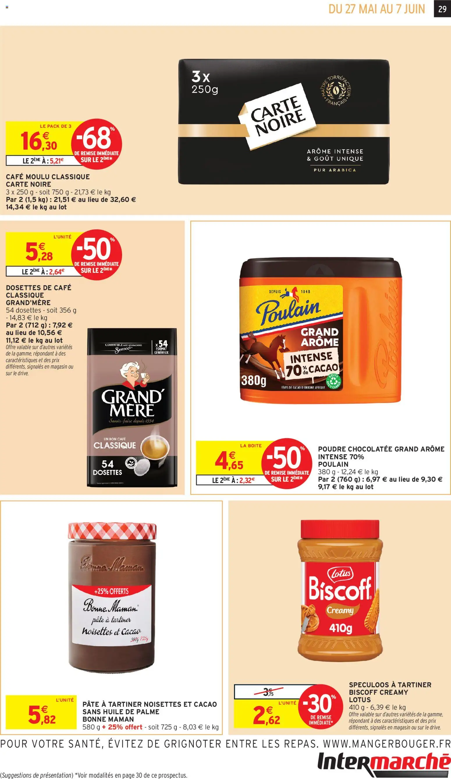 {H1} | Page: 29 | Produits: Dosettes de café classique, Café moulu classique, Spéculoos, Café moulu