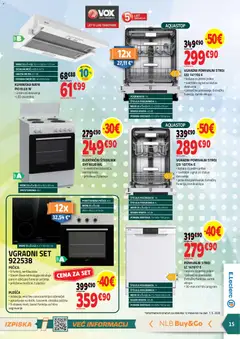 E.leclerc katalog akcije – veljaven od 20.05.2026 | Stran: 15 | Izdelki: Pecica, Košara, Vgradni pomivalni stroj, Štedilnik