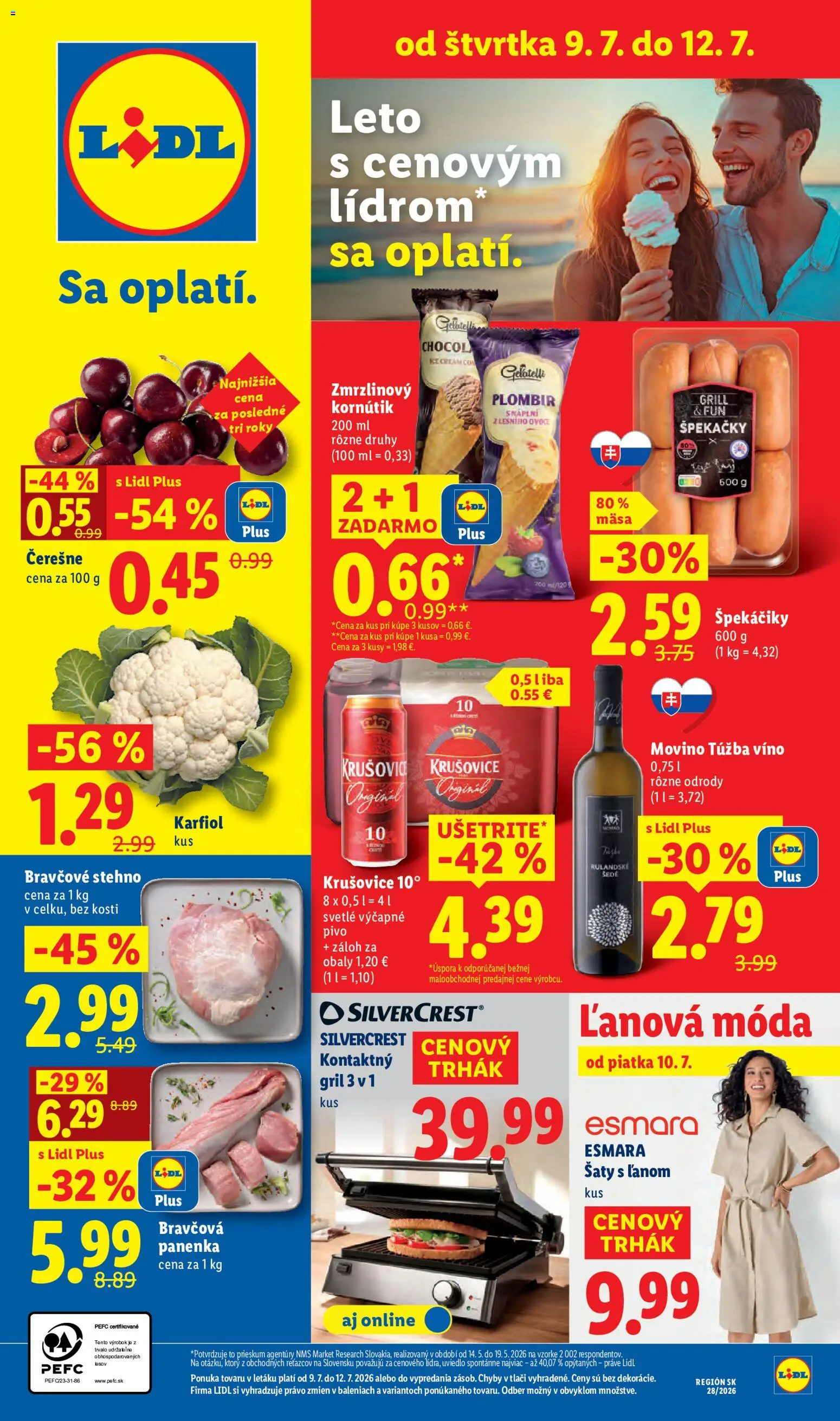 Nové Lidl akcie – leták je platný od 06.07.2026 | Strana: 66 | Produkty: Gril, Pivo, Krušovice