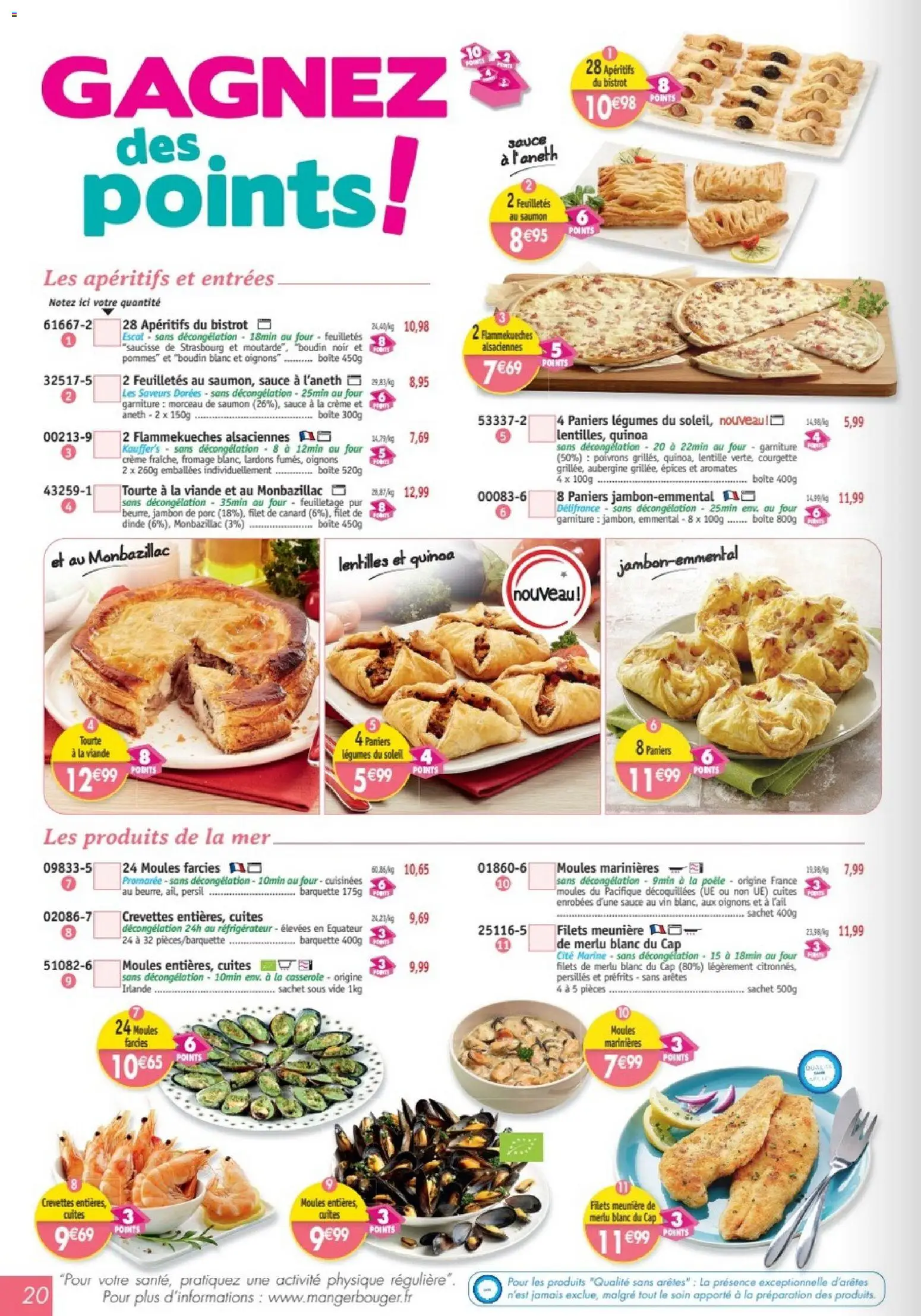 {H1} | Page: 20 | Produits: Lardons, Quinoa, Saucisse, Saumon