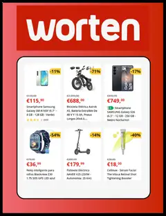 Vista previa Worten folleto válido desde el 28.04.2026 | Página: 6 | Productos: Bicicleta, Smartphone Samsung, Sérum, Batería