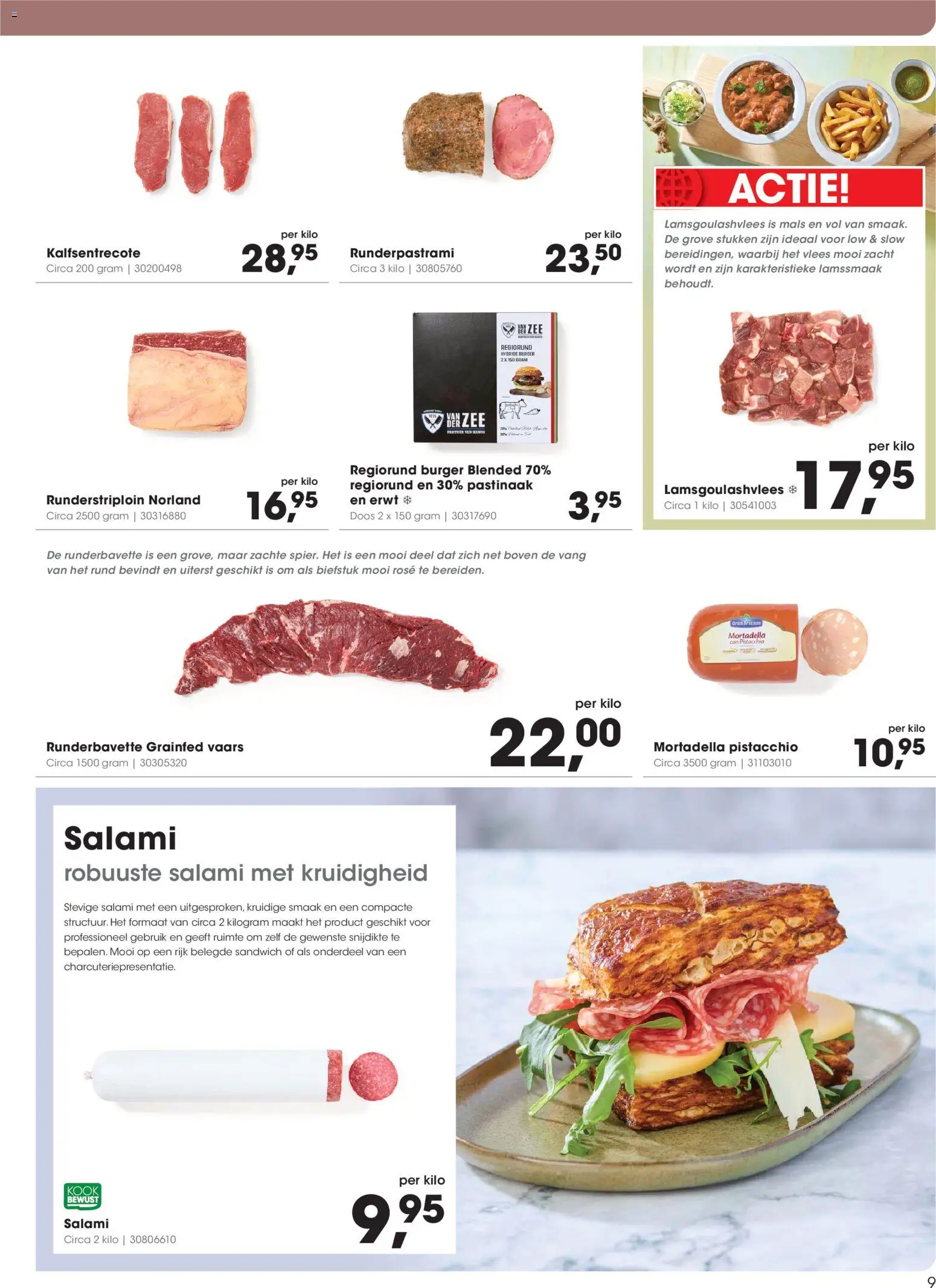 {H1} | Pagina: 9 | Producten: Erwt, Vlees, Sandwich, Mortadella
