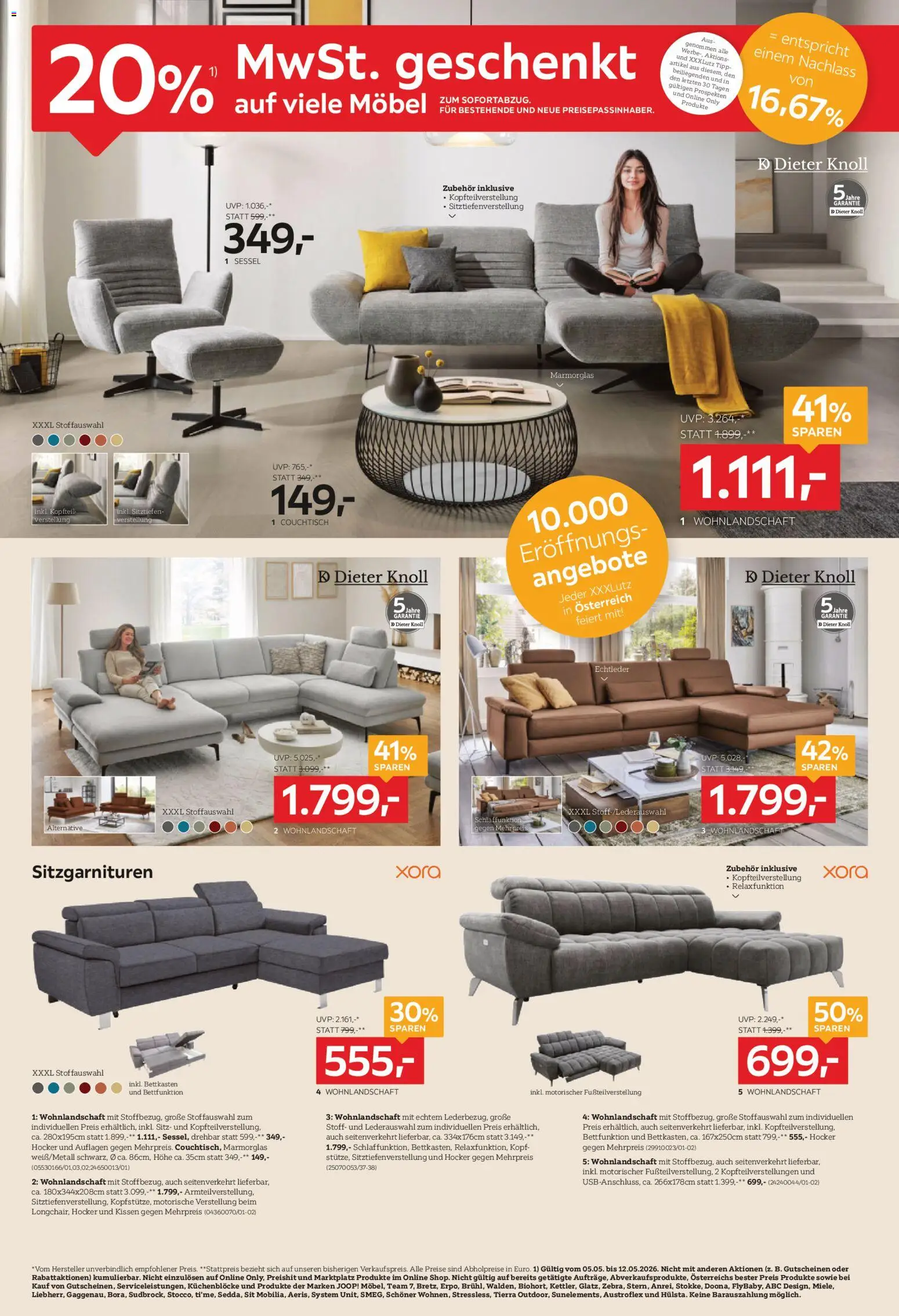 XXXLutz Eröffnung in Mistelbach Alle feiern mit! gültig ab 05.05.2026 | Seite: 4 | Produkte: Kissen, Sessel, Couchtisch