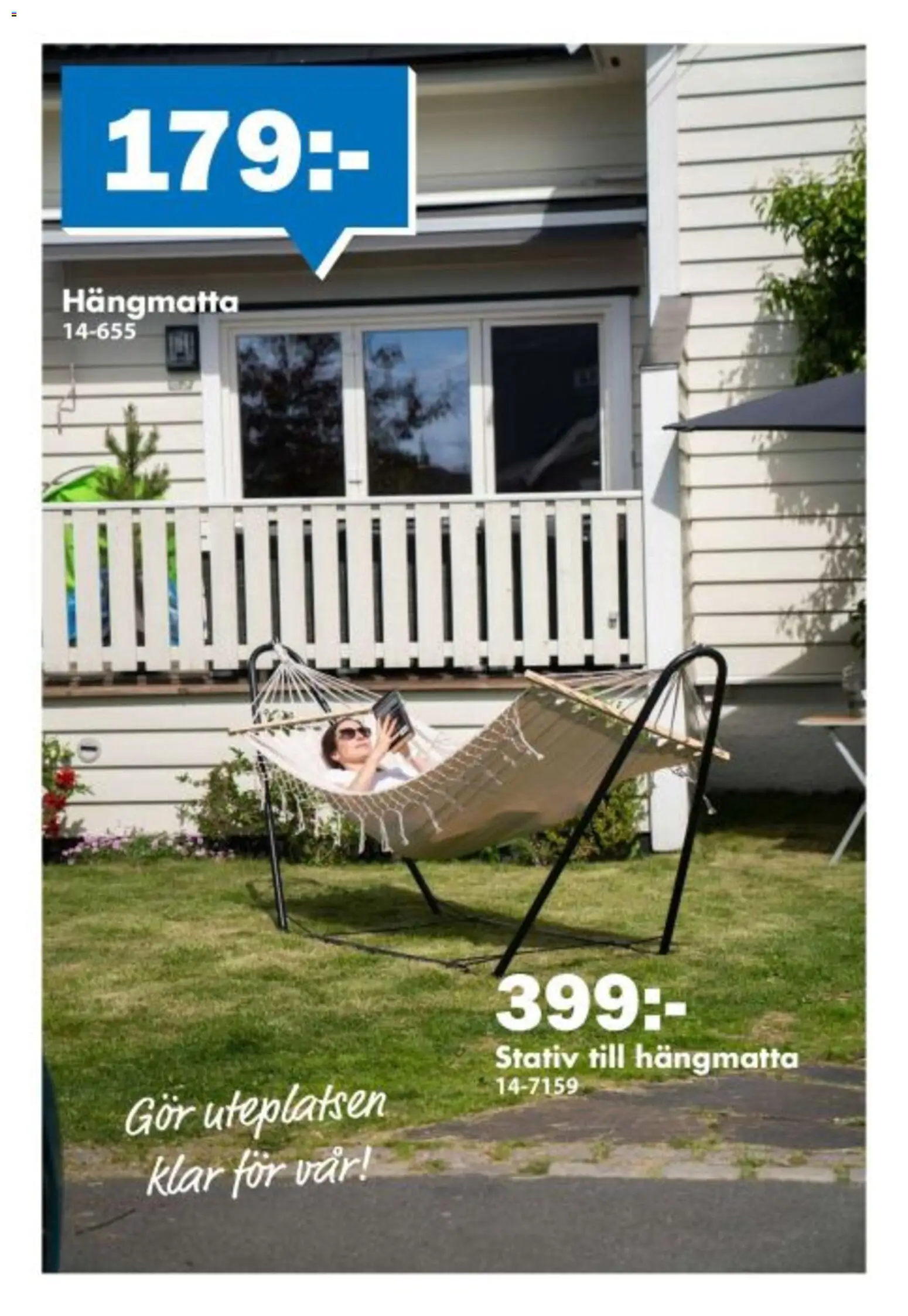 Biltema reklamblad aktuell från 30.03.2026 | Sida: 14 | Produkter: Hängmatta