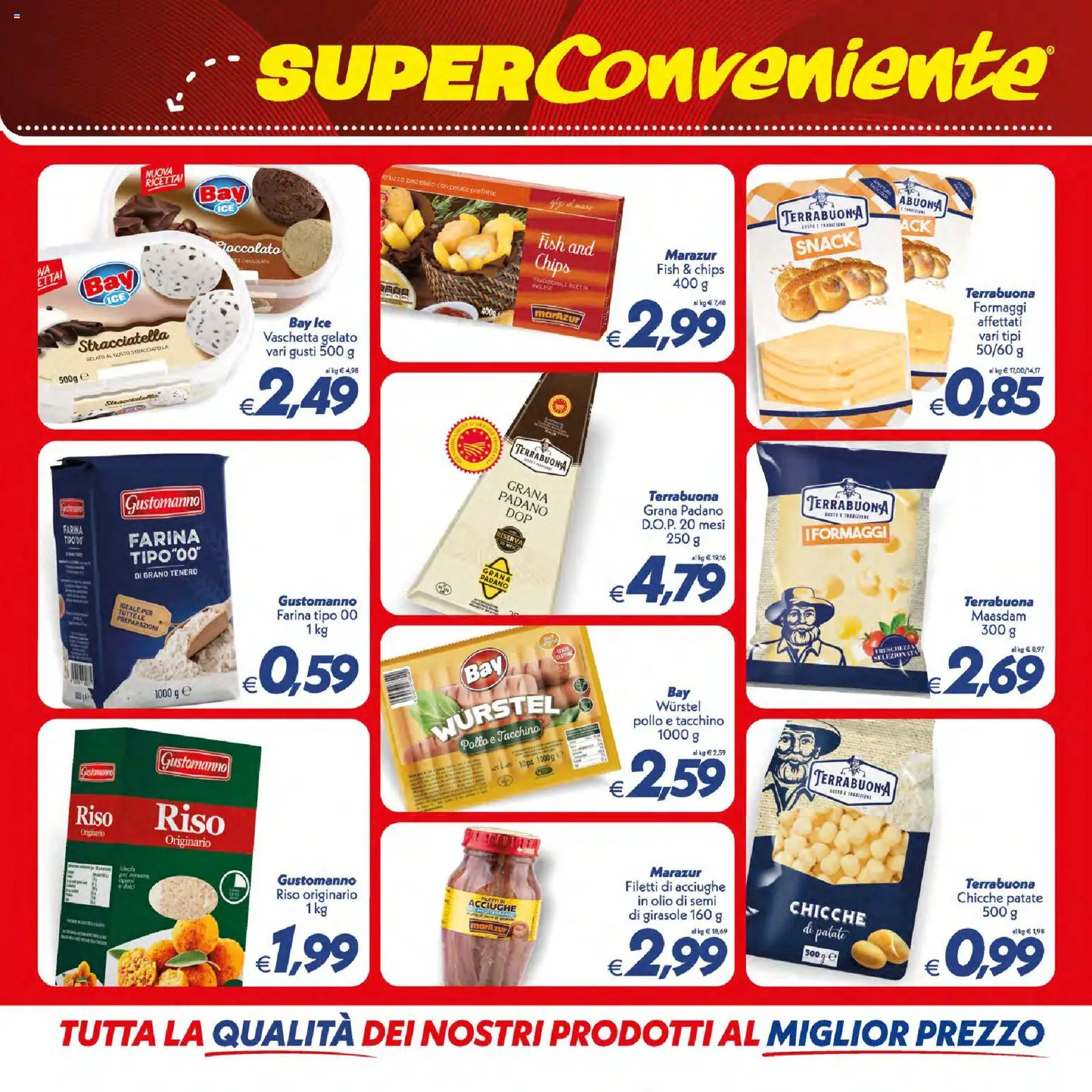 Volantino SuperConveniente del 09/07/2026 | Pagina: 6 | Prodotti: Gelato, Tacchino, Olio, Acciughe