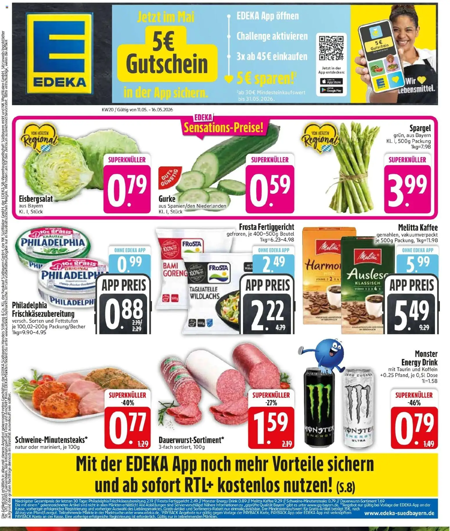 Edeka prospekt Weilheim In Oberbayern	 – gültig ab 10.05.2026 | Seite: 3 | Produkte: Melitta kaffee, Kaffee, Philadelphia, Monster