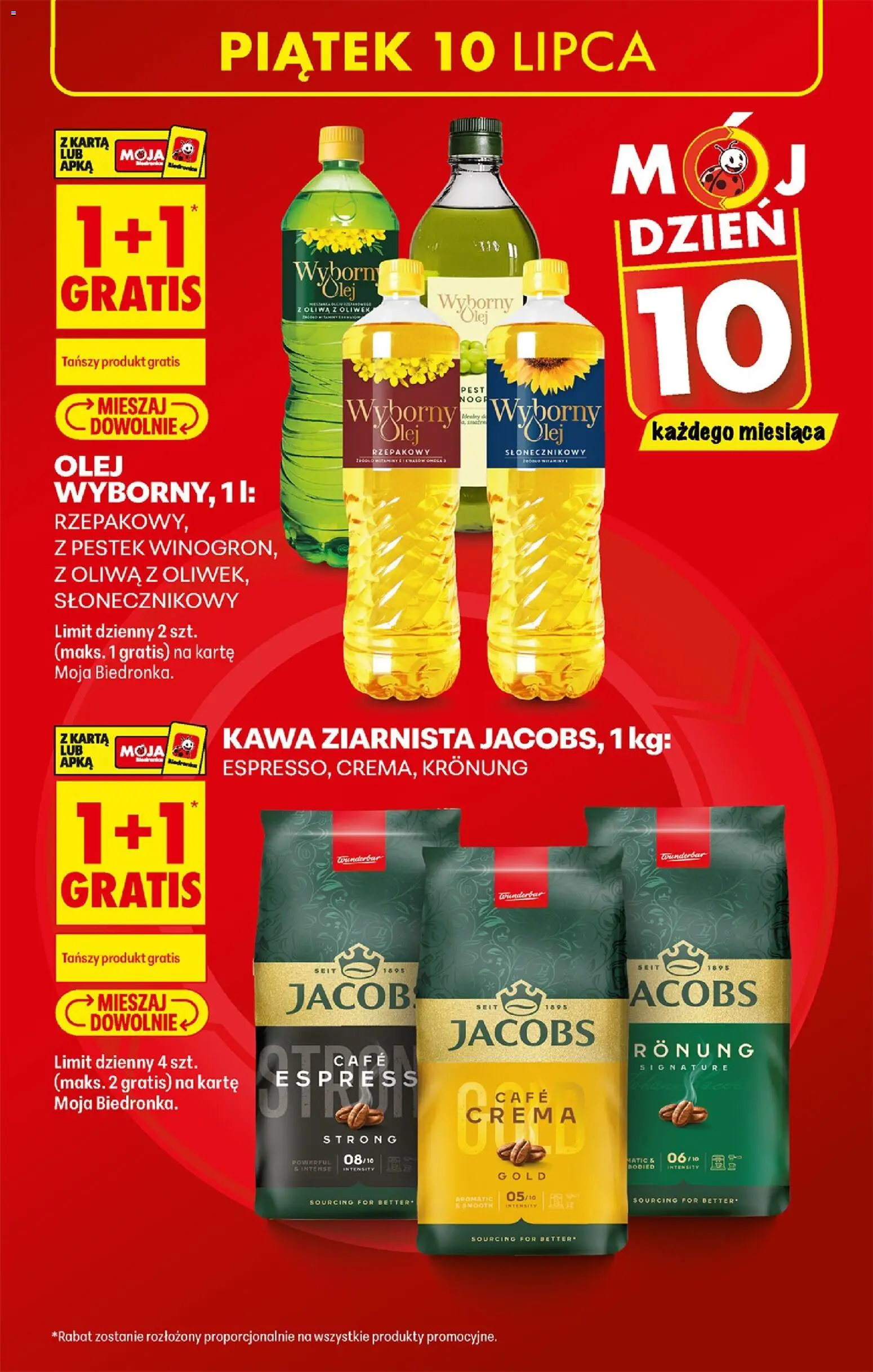 Biedronka Polsko leták - Codziennie niskie ceny od 09.07.2026 | Strana: 5 | Produkty: Olej, Jacobs, Crema