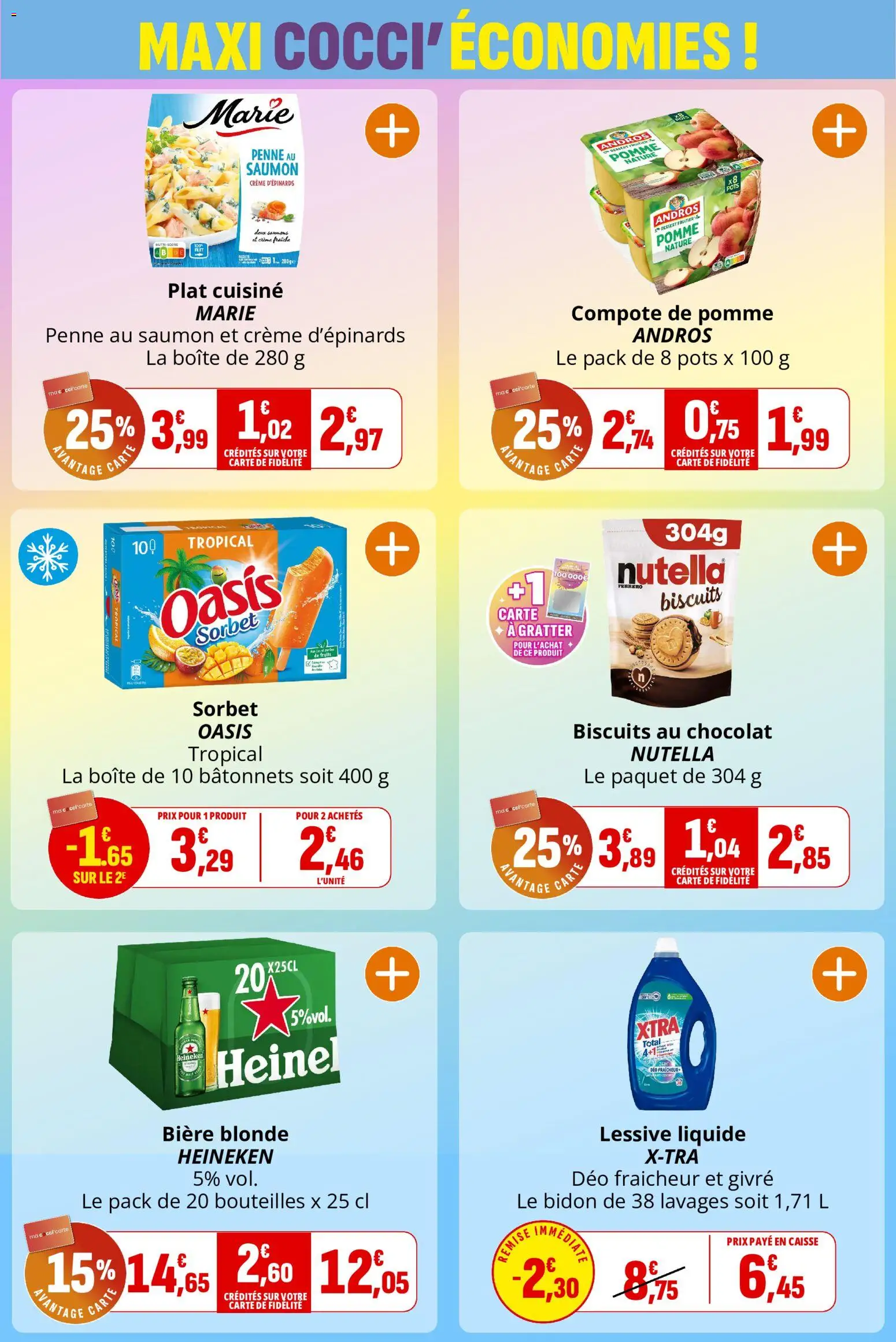 {H1} | Page: 4 | Produits: Pomme, Nutella, Chocolat, Biscuits