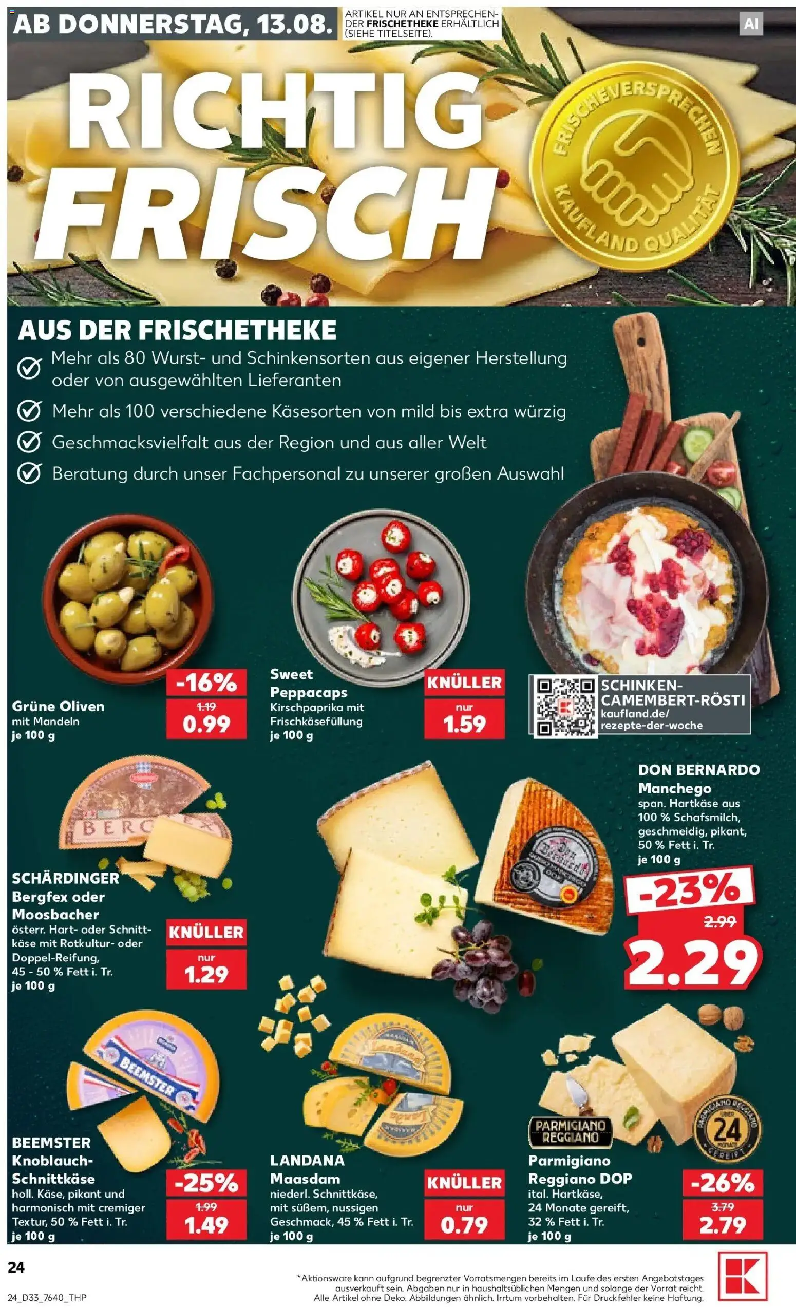 Prospekt Kaufland ab 13.08.2026 » Angebote Online zum Blättern | Seite: 24 | Produkte: Mandeln, Wurst, Knoblauch, Schinken