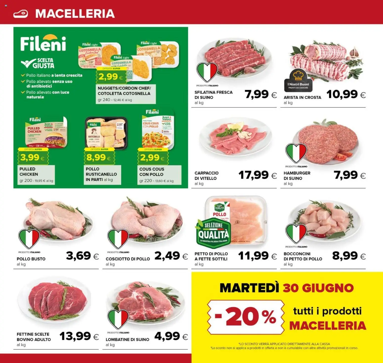 Volantino Oasi del 18.06.2026 | Pagina: 6 | Prodotti: Petto di Pollo, Pollo, Suino, Cous cous