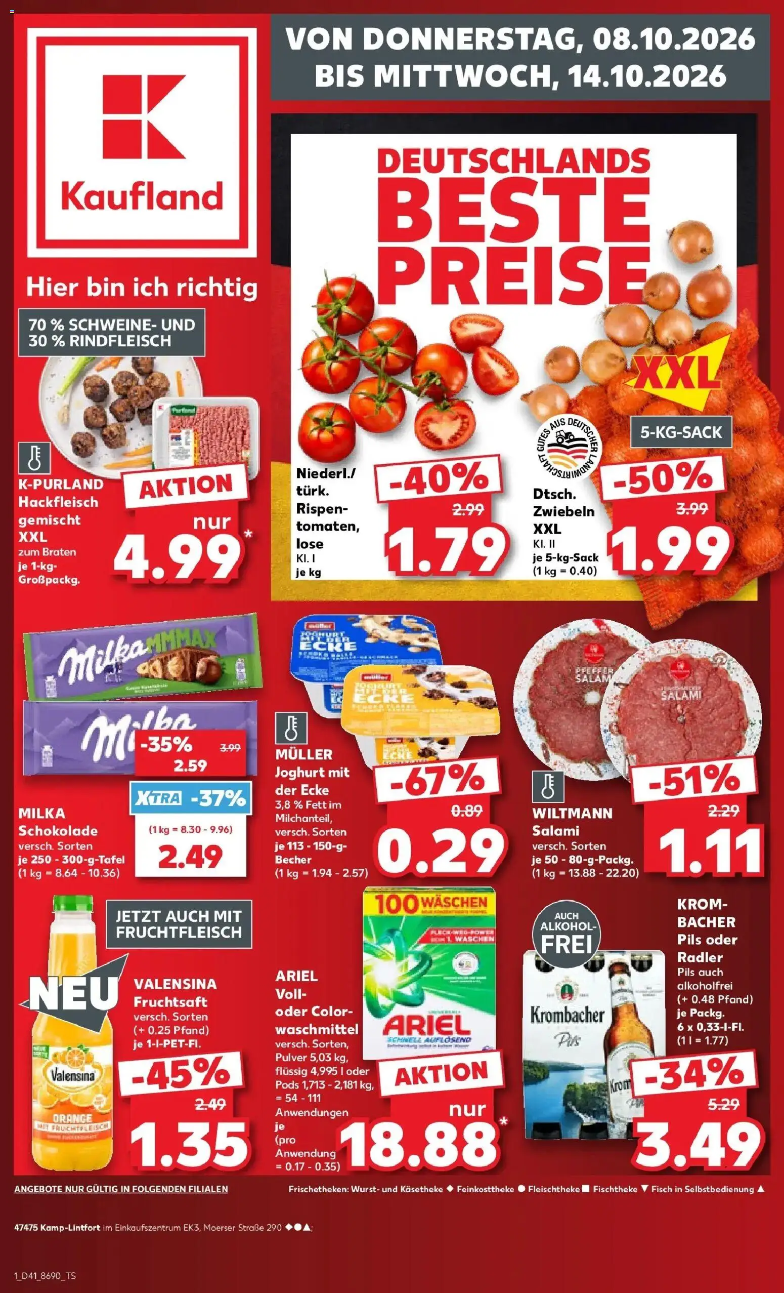 Prospekt Kaufland ab 05.10.2026 » Angebote Online zum Blättern | Seite: 11 | Produkte: Waschmittel, Rindfleisch, Fruchtsaft, Hackfleisch