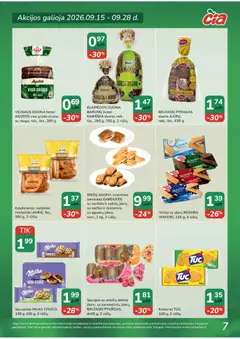 ČIA MARKET leidinys galioja nuo 2026.09.15 | Puslapis: 7 | Prekių: Sausainiai, Pyragas, Varškė, Vafliai