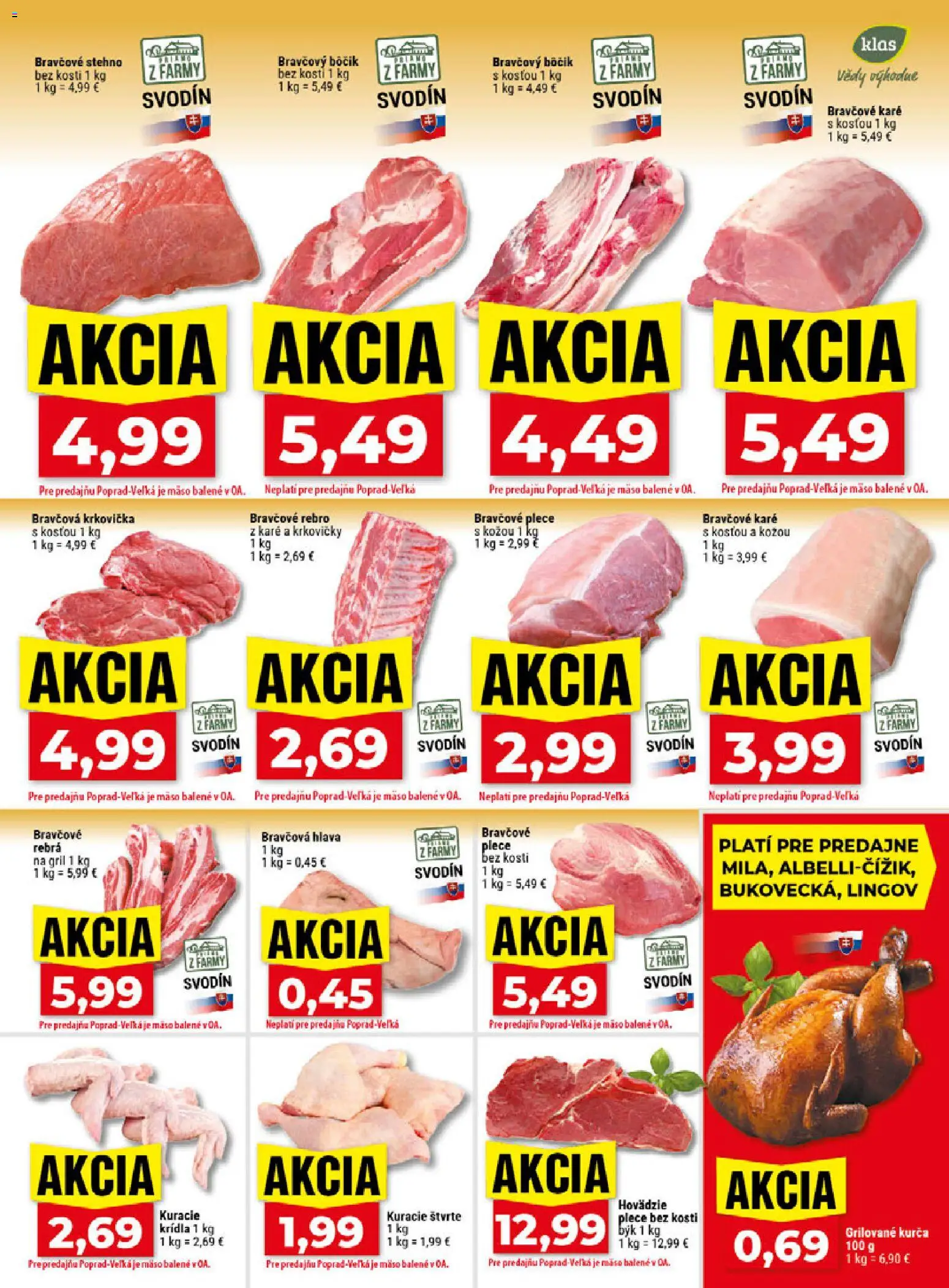 Nové Klas akcie – leták je platný od 07.09.2026 | Strana: 7 | Produkty: Gril, Bravčová krkovička, Mäso, Bôčik
