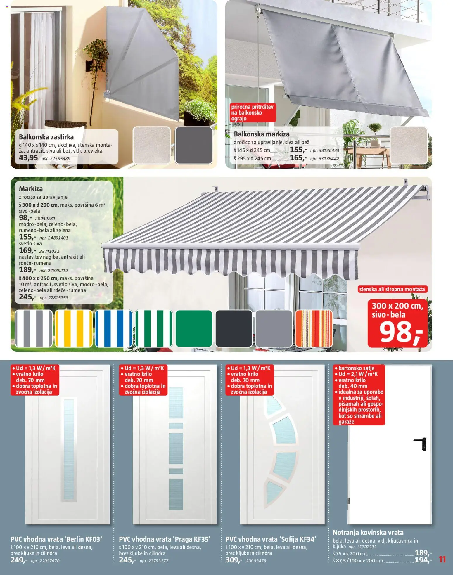 Novi Bauhaus katalog ponudbe – veljaven od 29.04.2026 | Stran: 11 | Izdelki: Vratno krilo, Kljuka, Krilo, Vrata