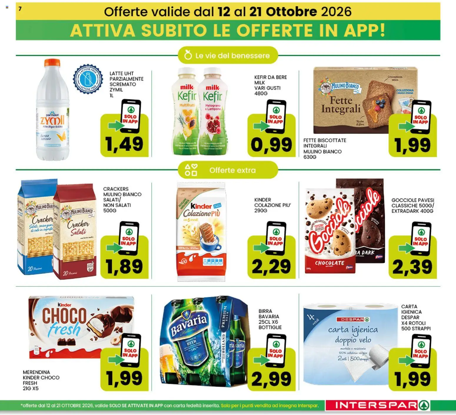 Volantino Interspar del 12/10/2026 | Pagina: 7 | Prodotti: Kefir, Crackers, Cracker, Melograno