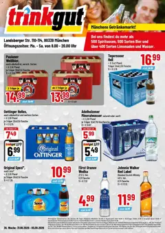 Trinkgut Prospekt München ab 31.08.2026 gültig