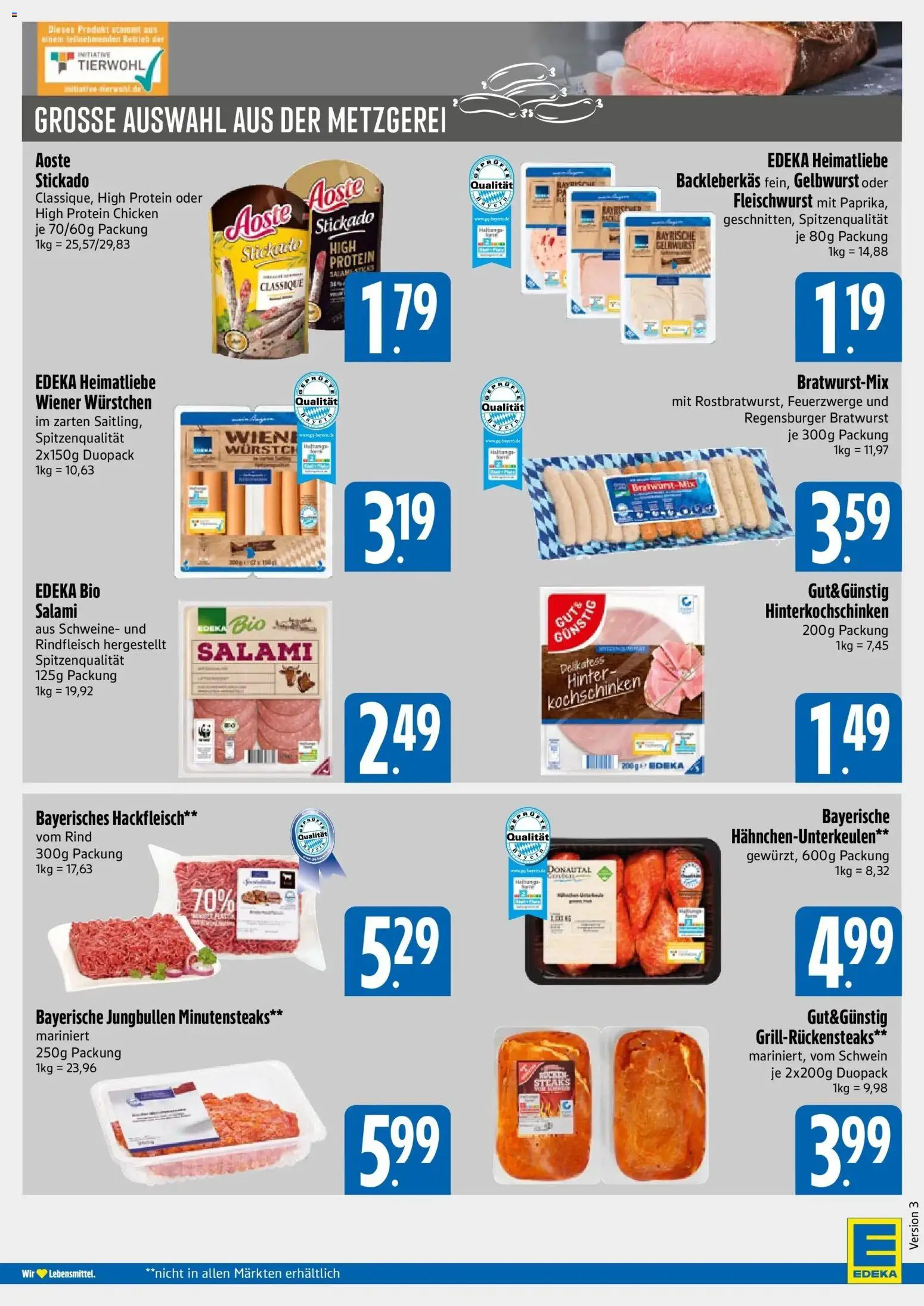 E xpress Prospekt München – gültig ab 04.05.2026 | Seite: 4 | Produkte: Wiener wurstchen, Salami, Rindfleisch, Hackfleisch