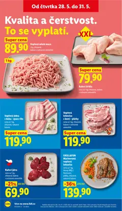 Náhled letáku Vepřové mleté maso, 1 kg, chlazené, baleno v ochranné atmosféře od 28.05.2026 | Strana: 14