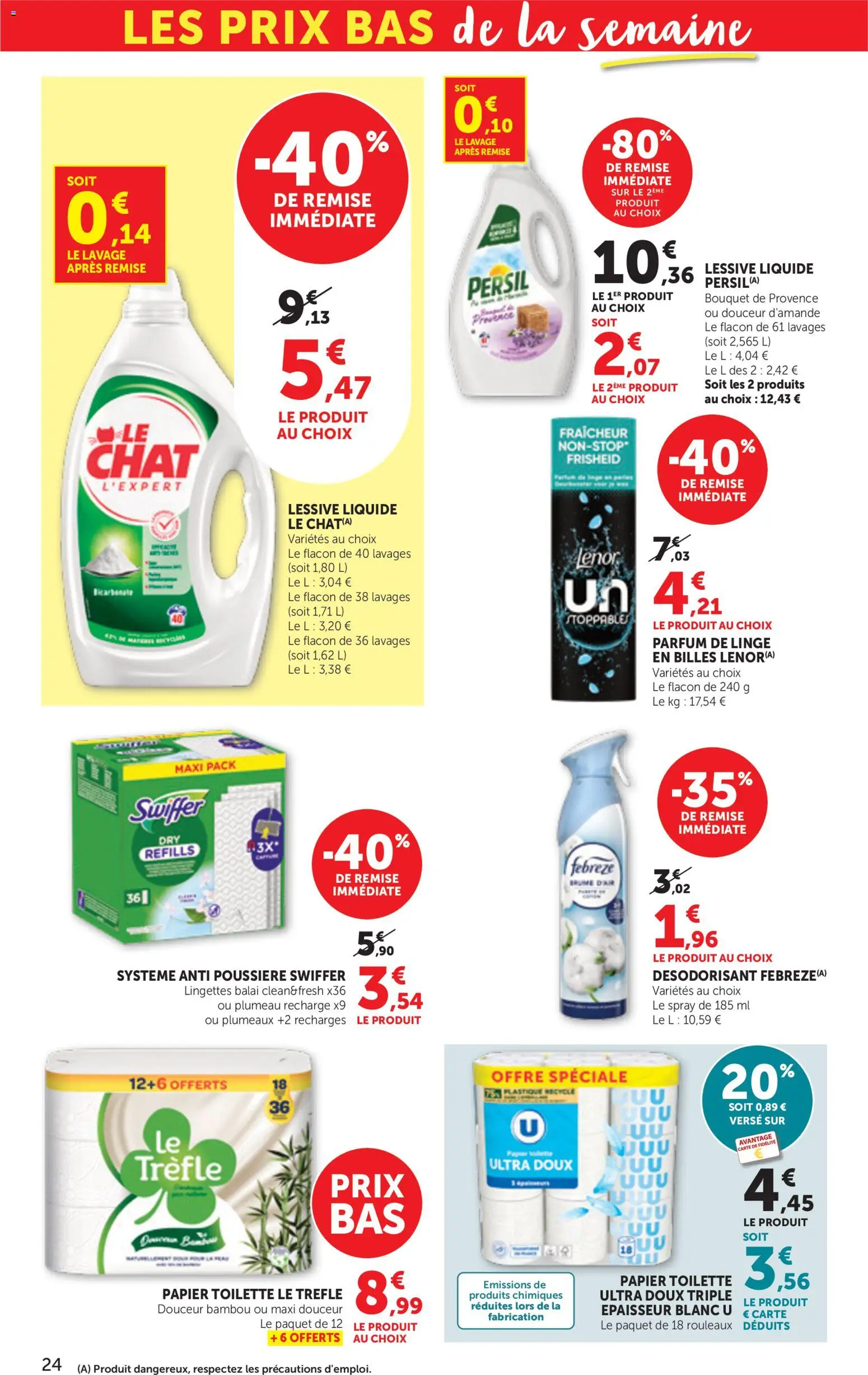 {H1} | Page: 24 | Produits: Persil, Désodorisant, Lessive Liquide, Balai