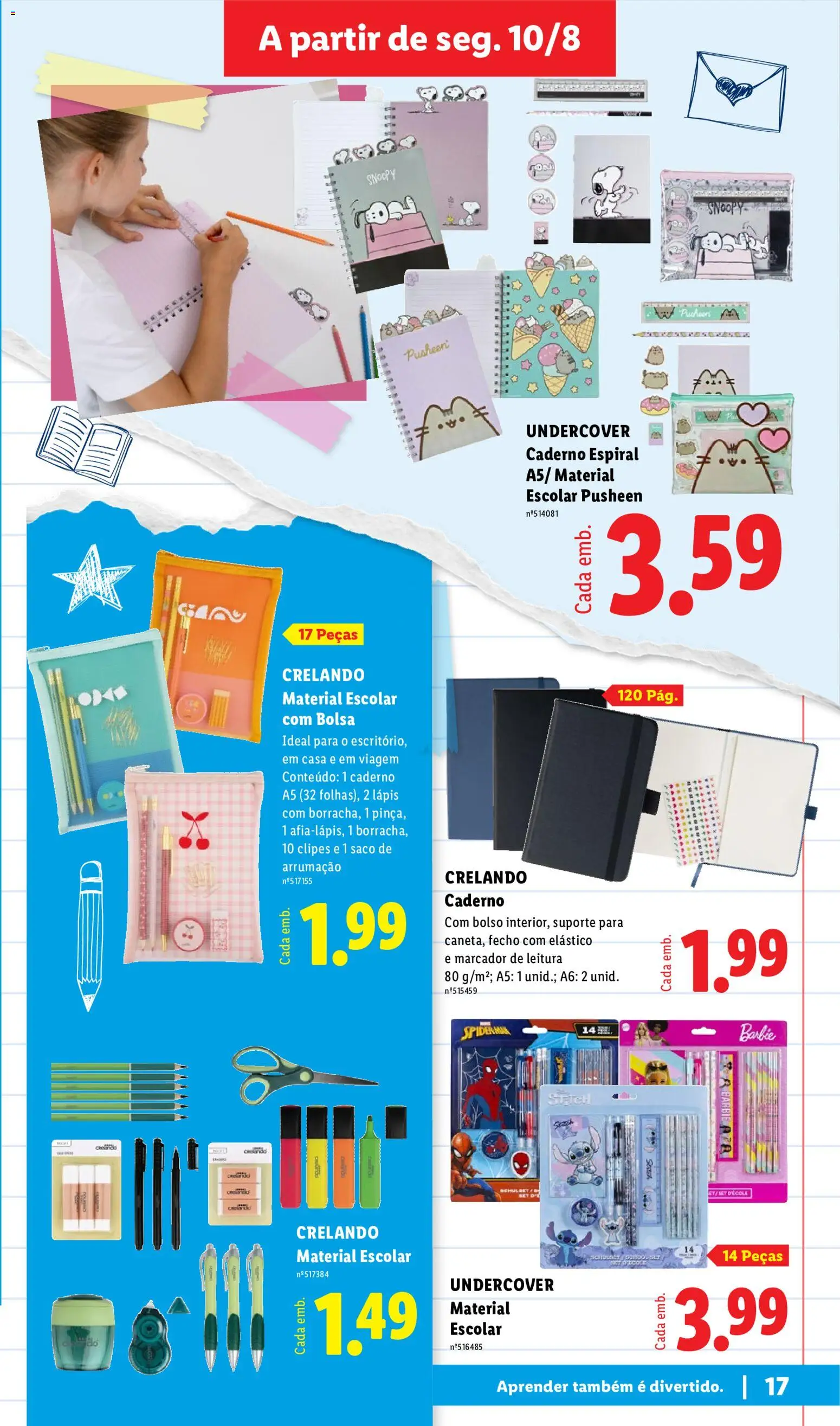 Lidl Folheto Especial │ válido de 10/08/2026 | Página: 17 | Produtos: Caderno, Bolsa, Saco, Notebook