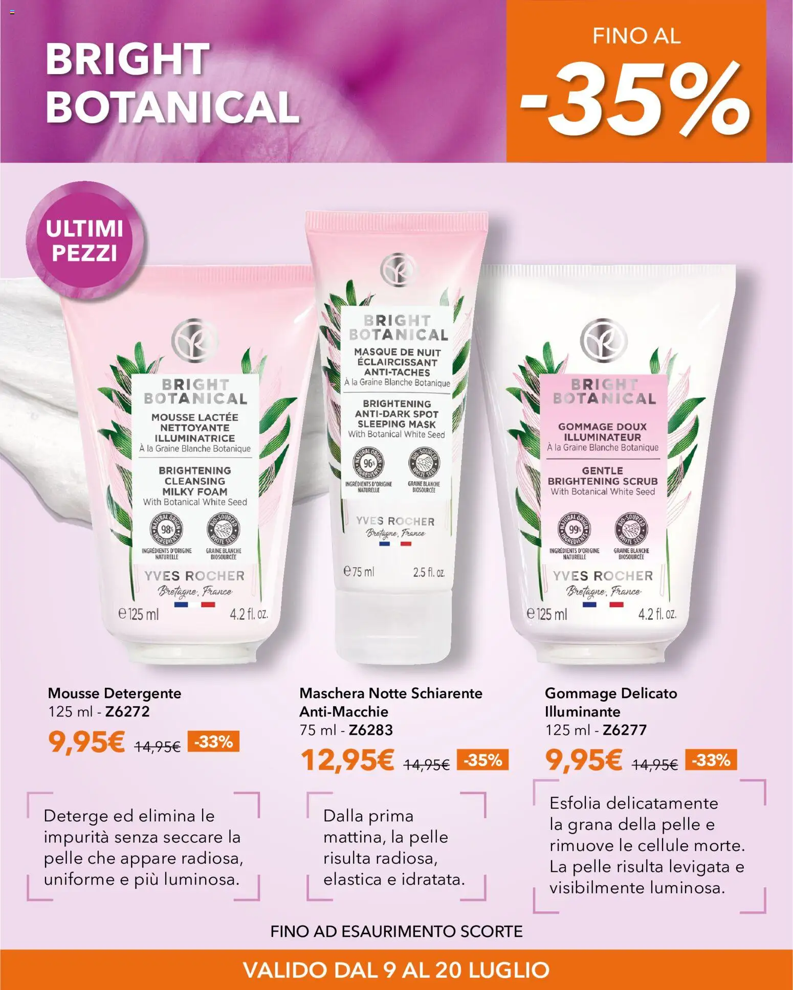 Volantino Yves Rocher del 09/07/2026 | Pagina: 3 | Prodotti: Illuminante, Maschera, Detergente, Scrub