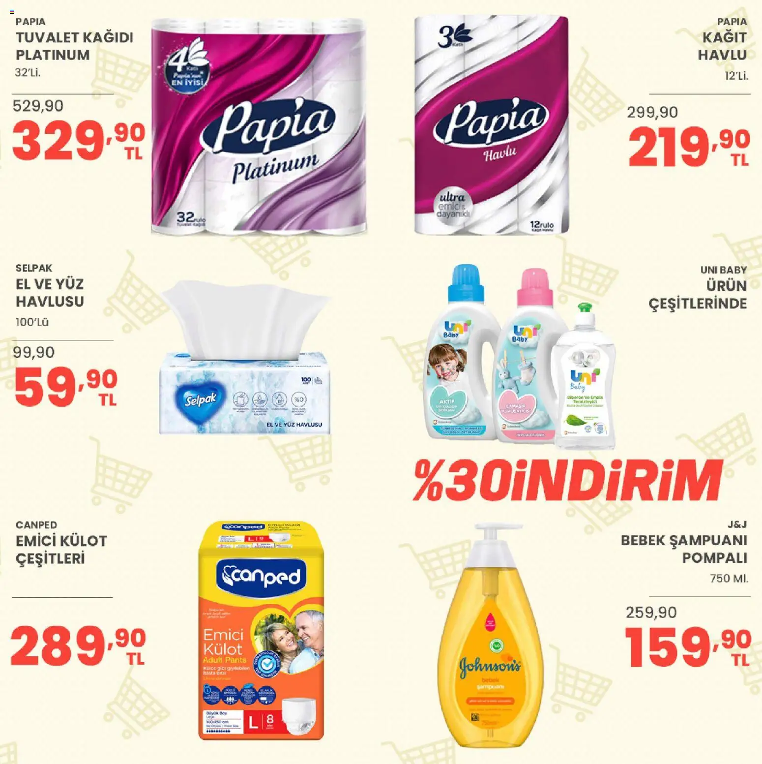 Sarıyer Katalog - 07 Ağustos 2026 tarihinden itibaren geçerlidir | Sayfa: 33 | Ürünler: Tuvalet, Külot, Tuvalet kağıdı, Yüz havlusu